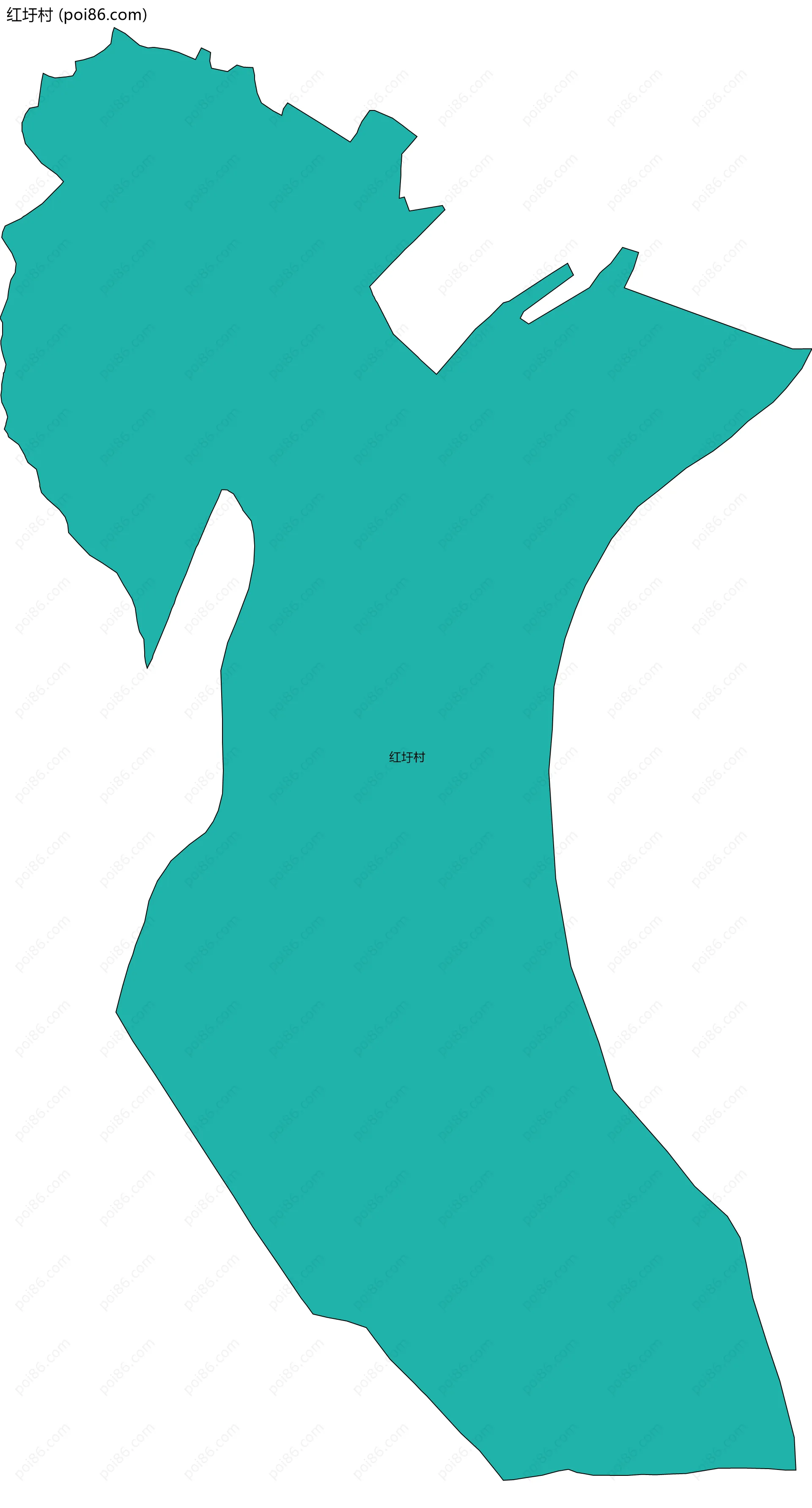 红圩村边界地图