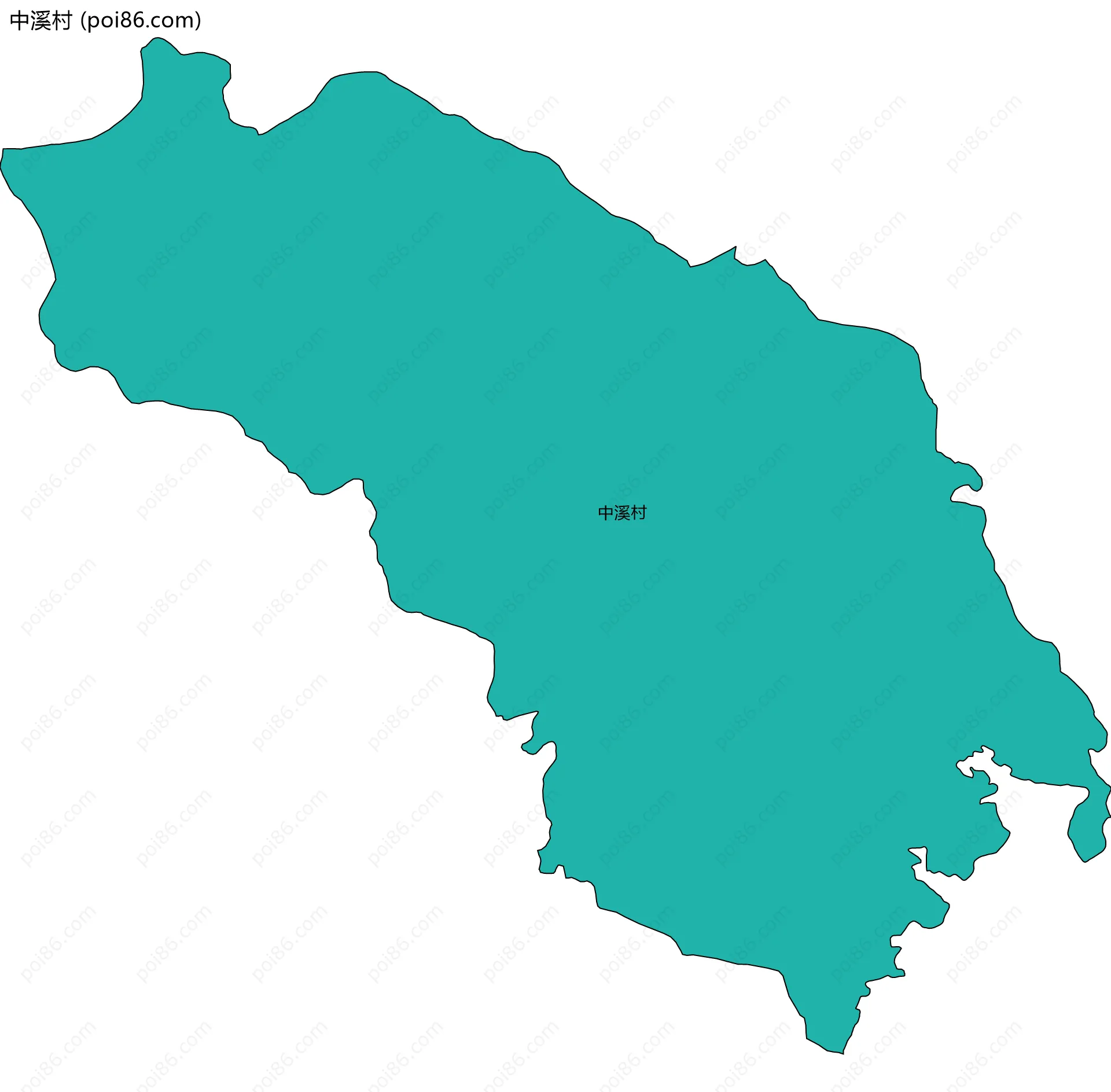 中溪村边界地图