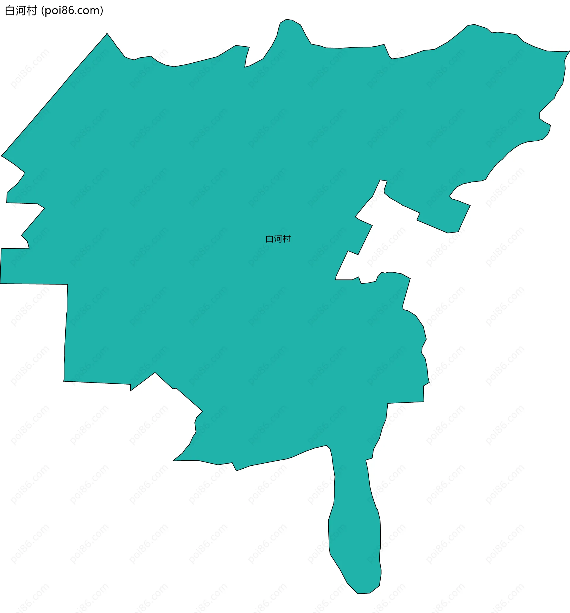 白河村边界地图