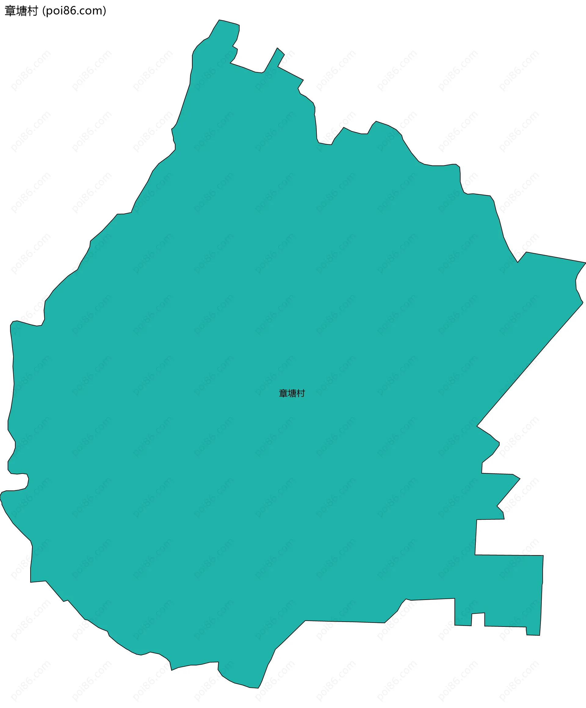 章塘村边界地图