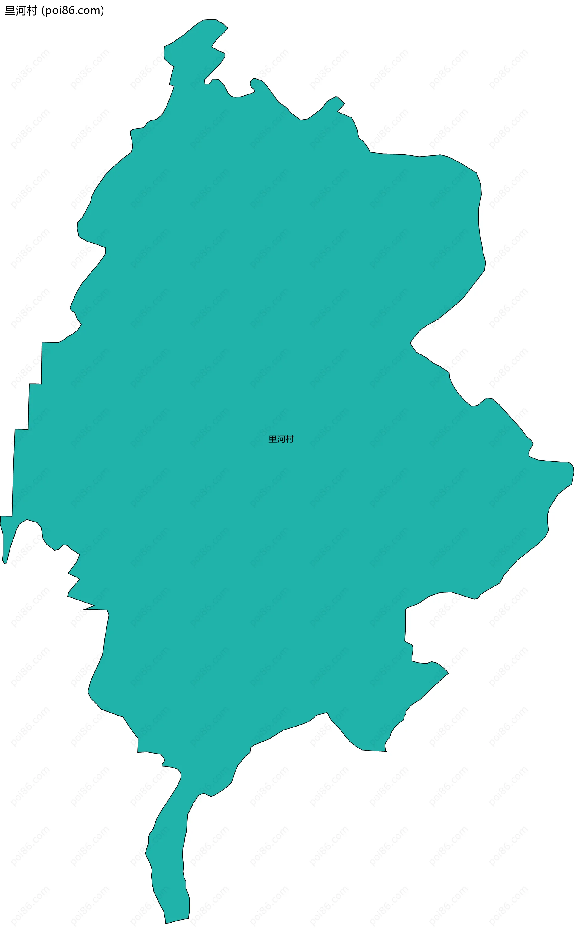 里河村边界地图