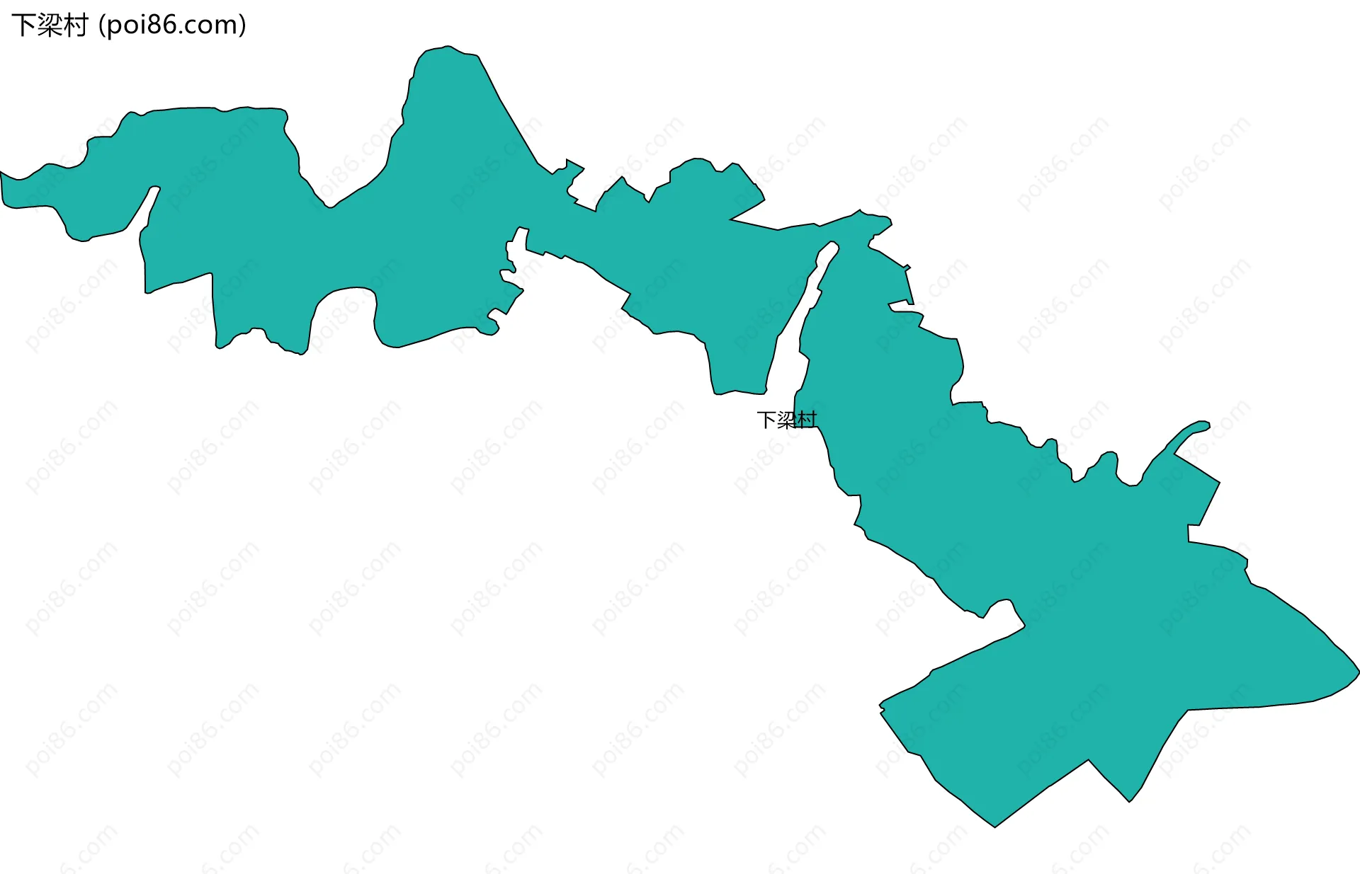 下梁村边界地图