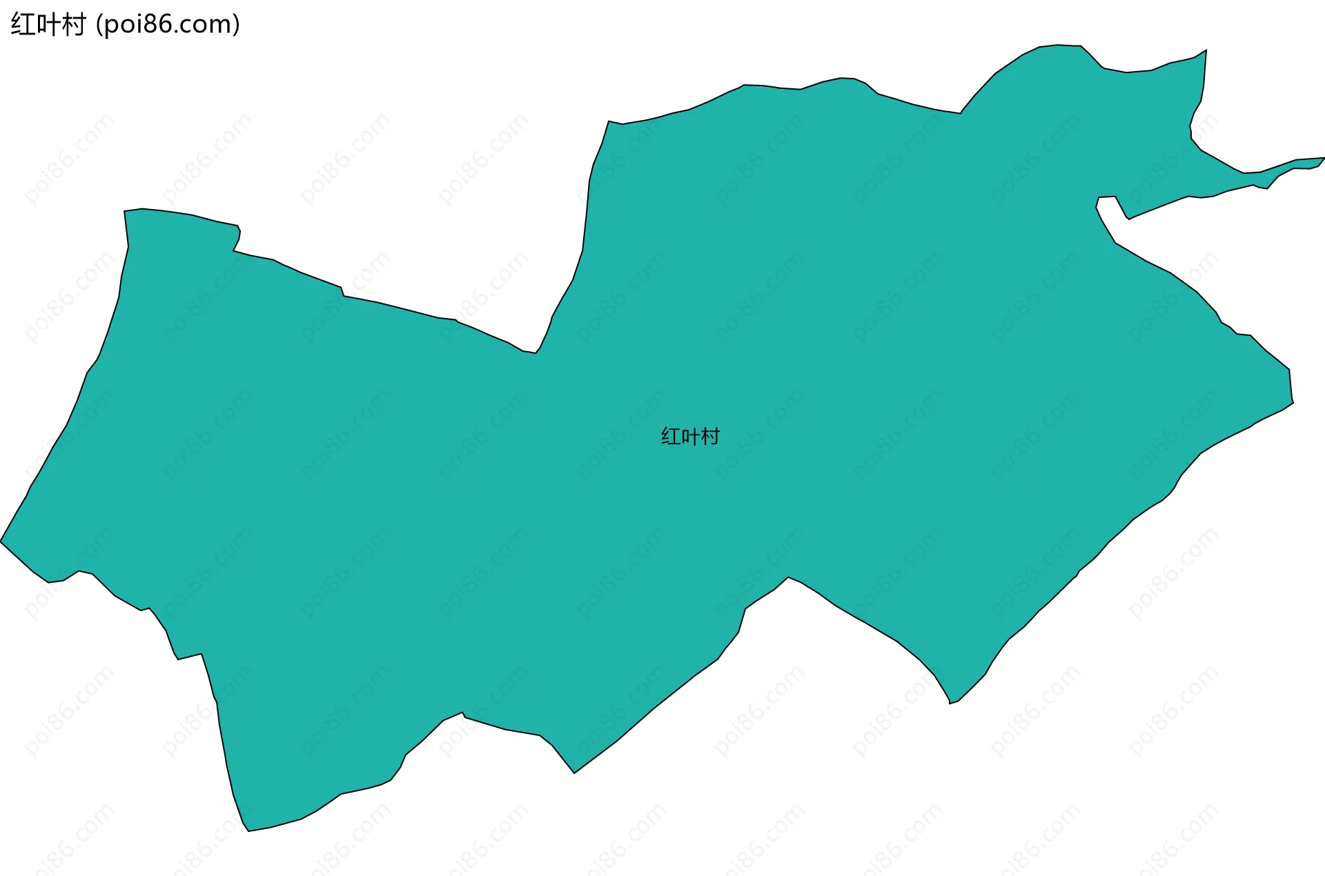红叶村边界地图