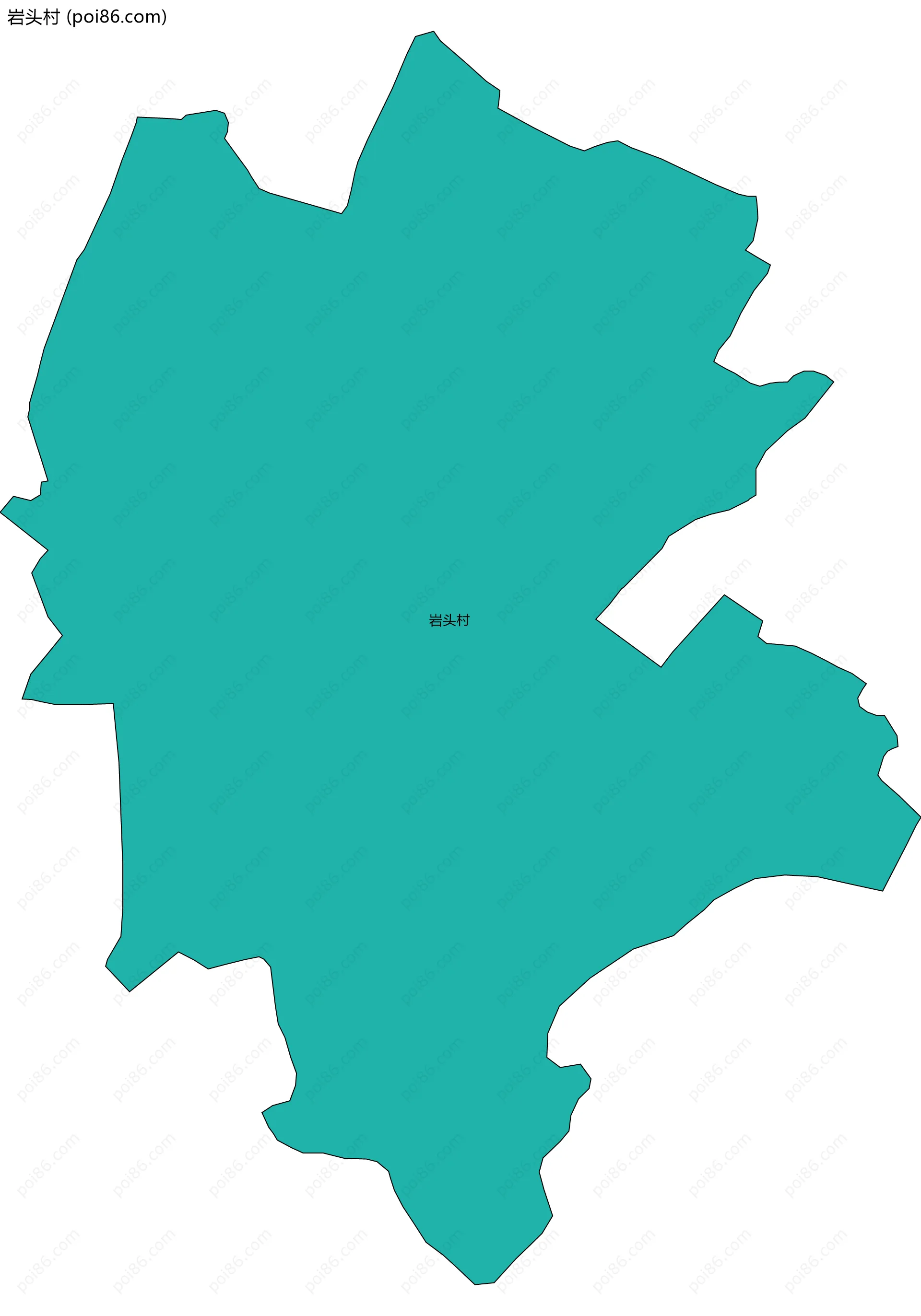 岩头村边界地图