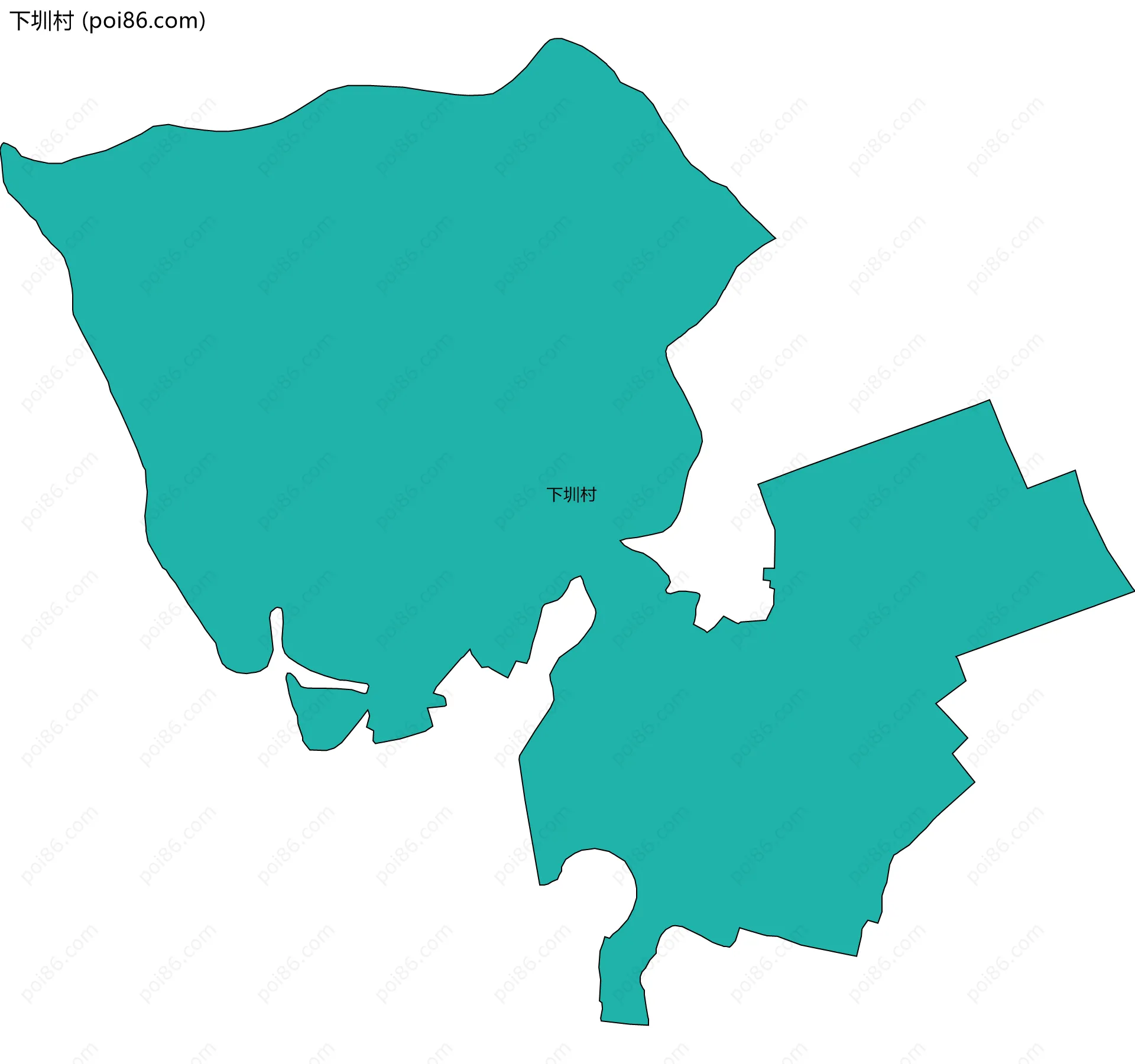 下圳村边界地图