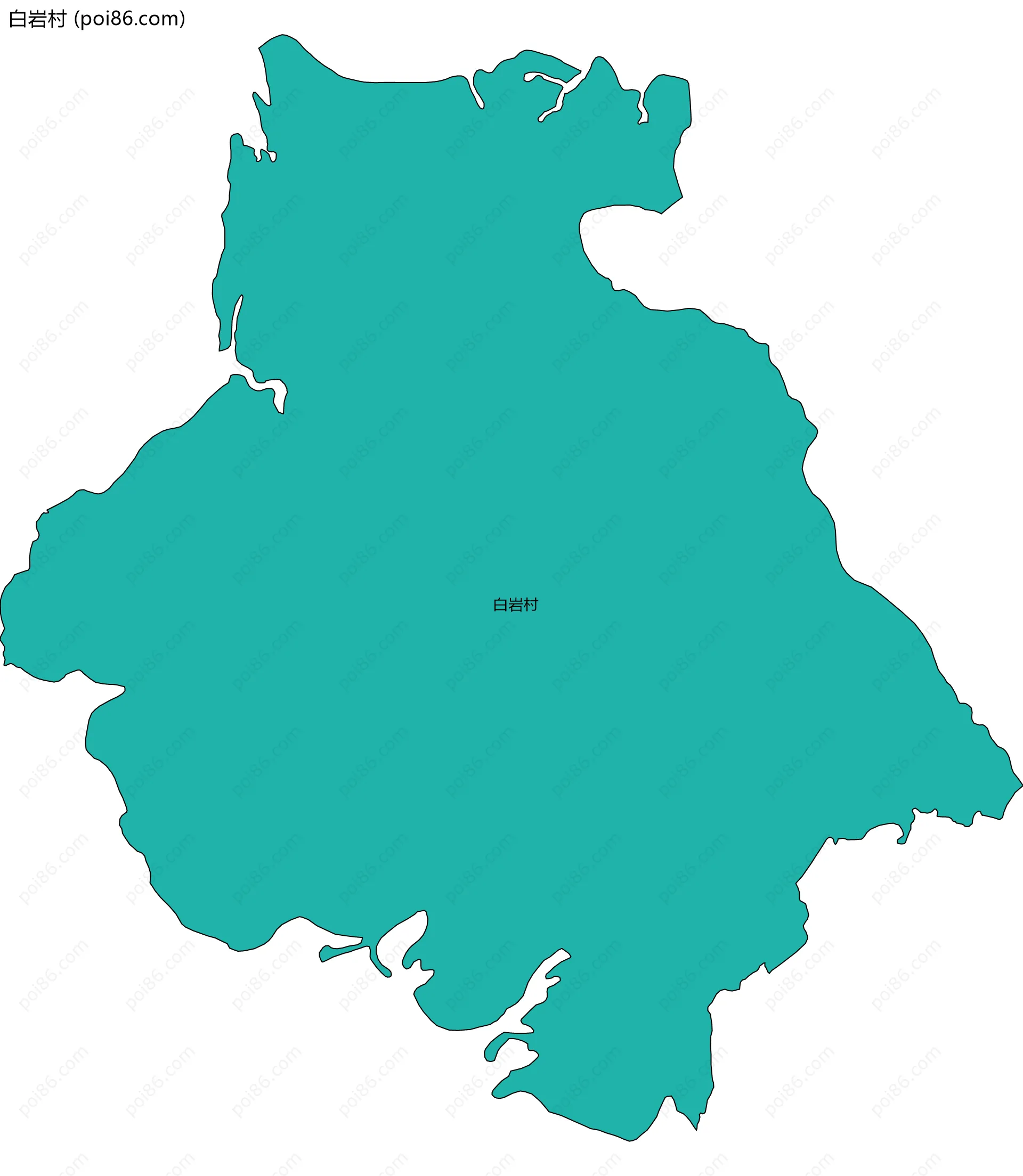 白岩村边界地图