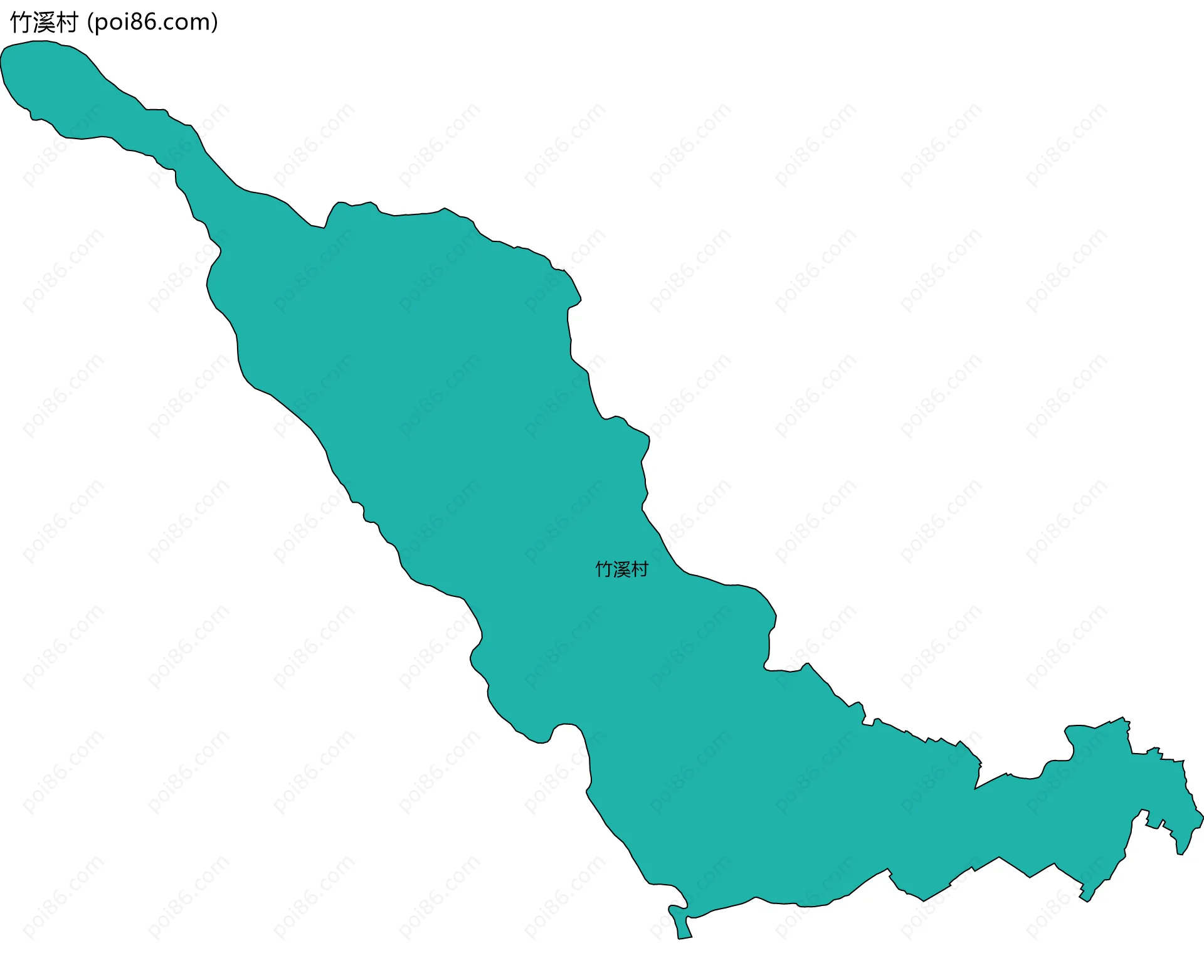竹溪村边界地图