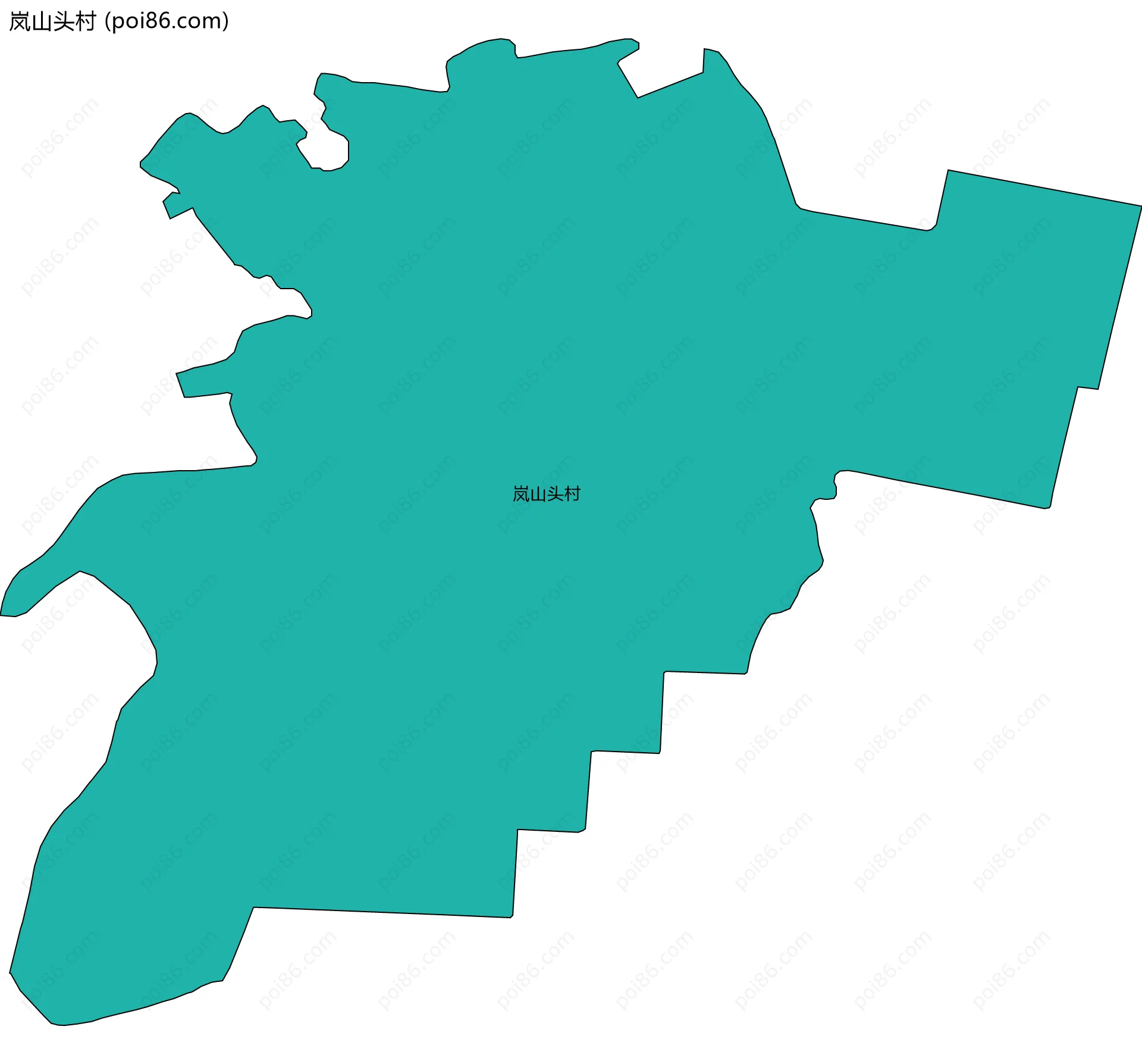 岚山头村边界地图