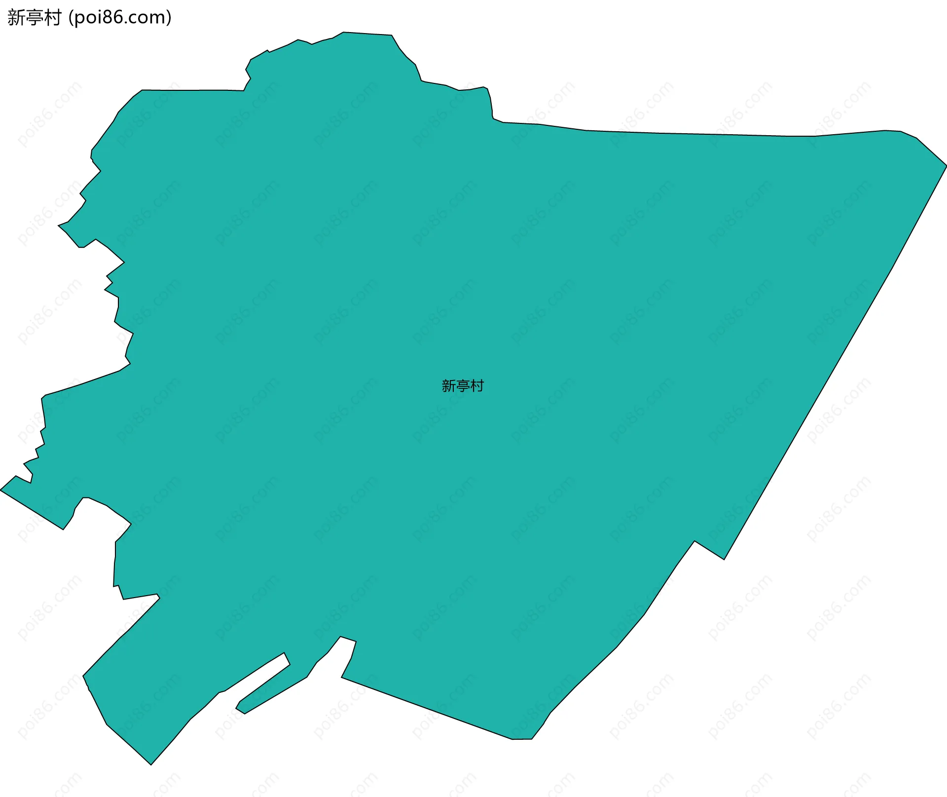 新亭村边界地图
