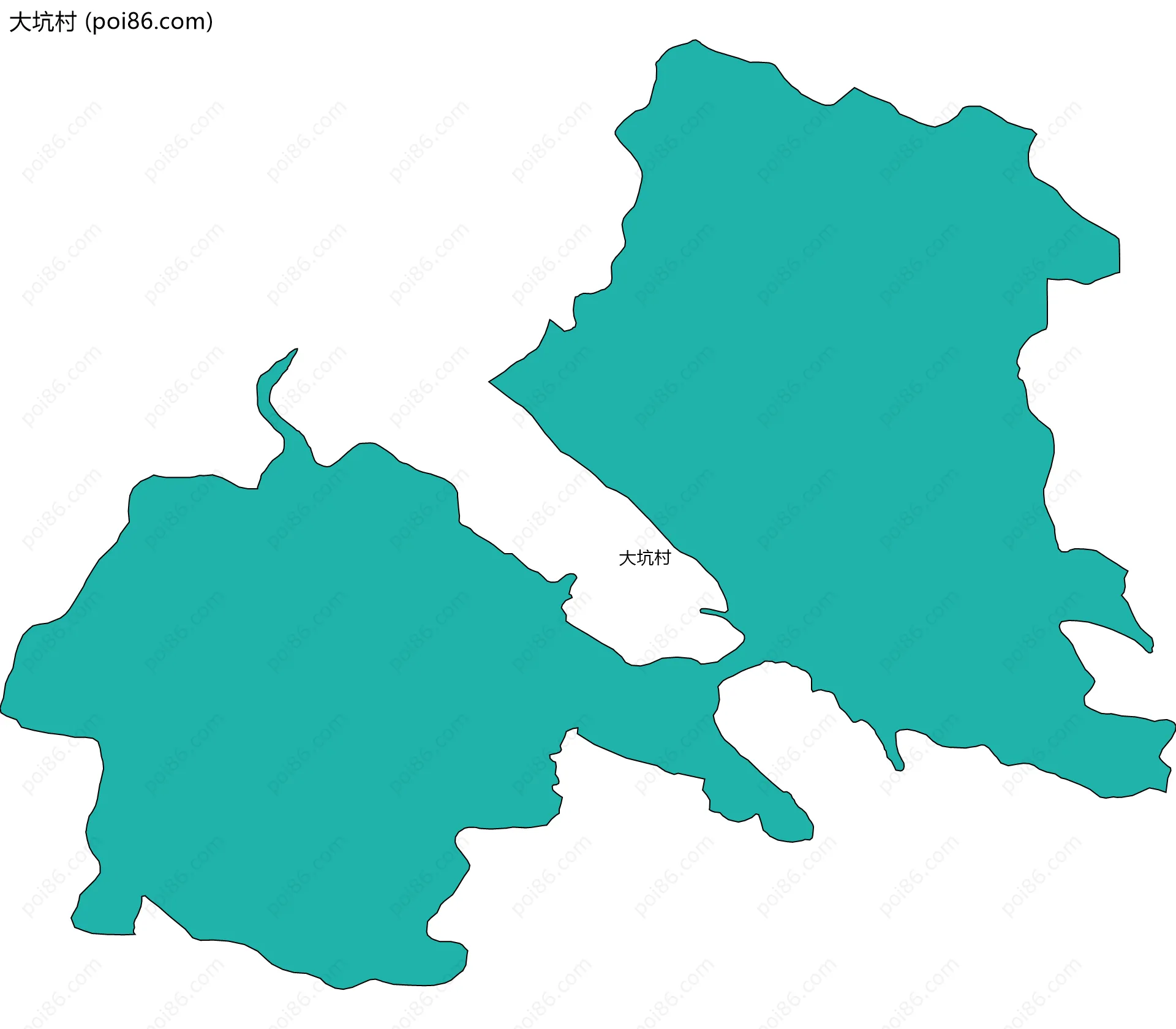 大坑村边界地图