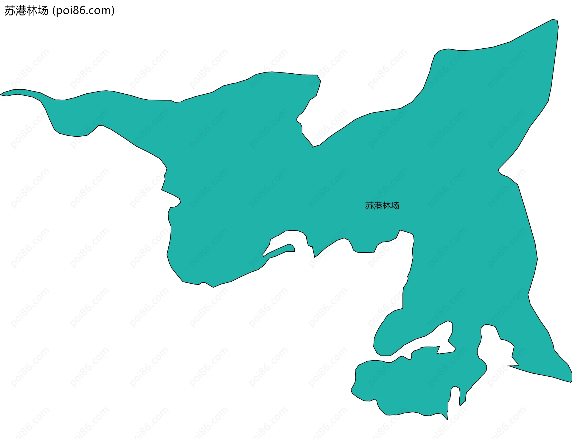 苏港林场边界地图(五级行政区划)