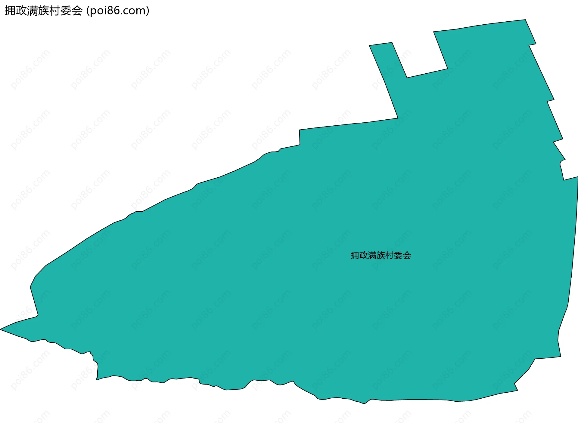 拥政满族村委会边界地图