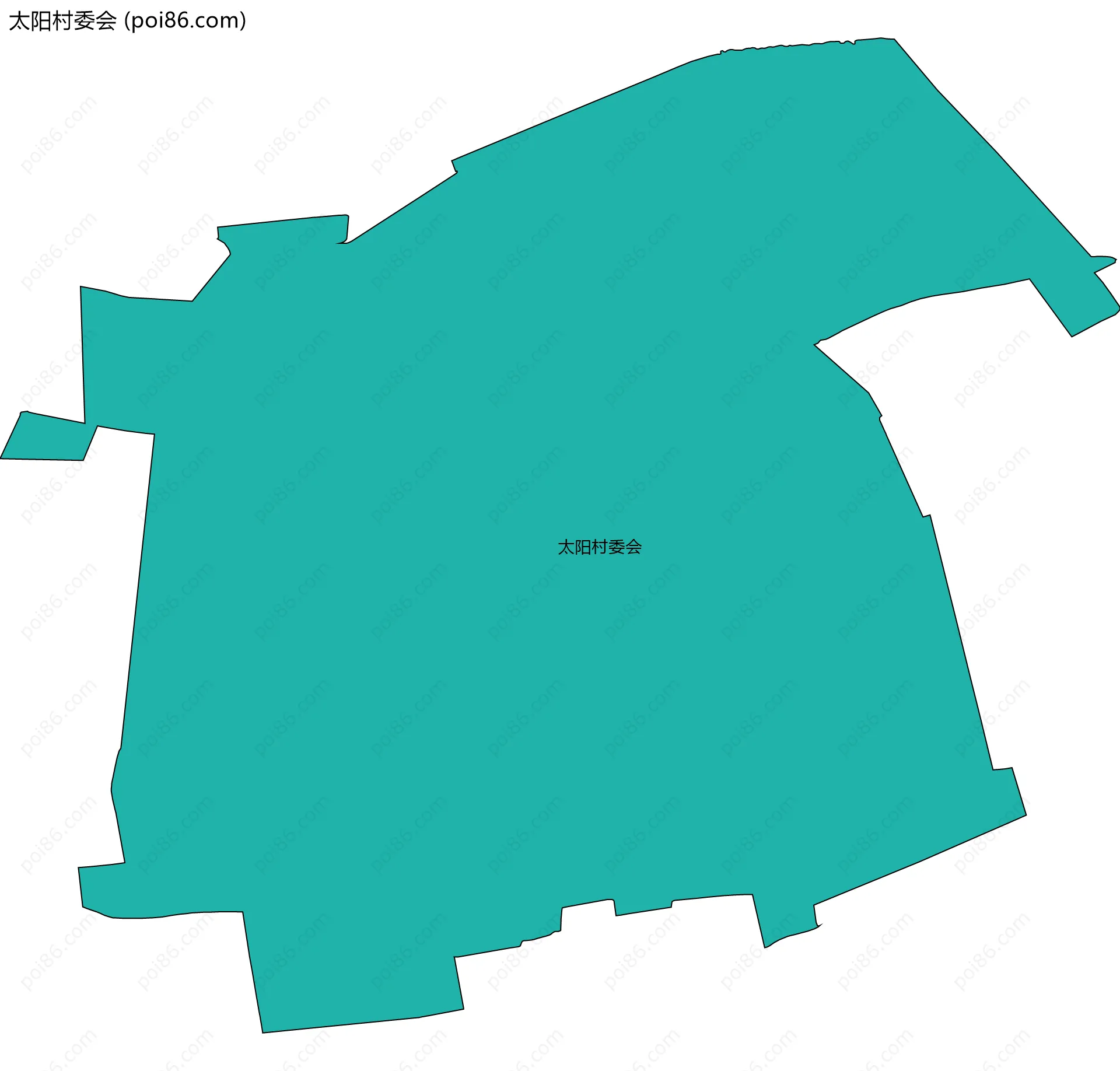 太阳村委会边界地图