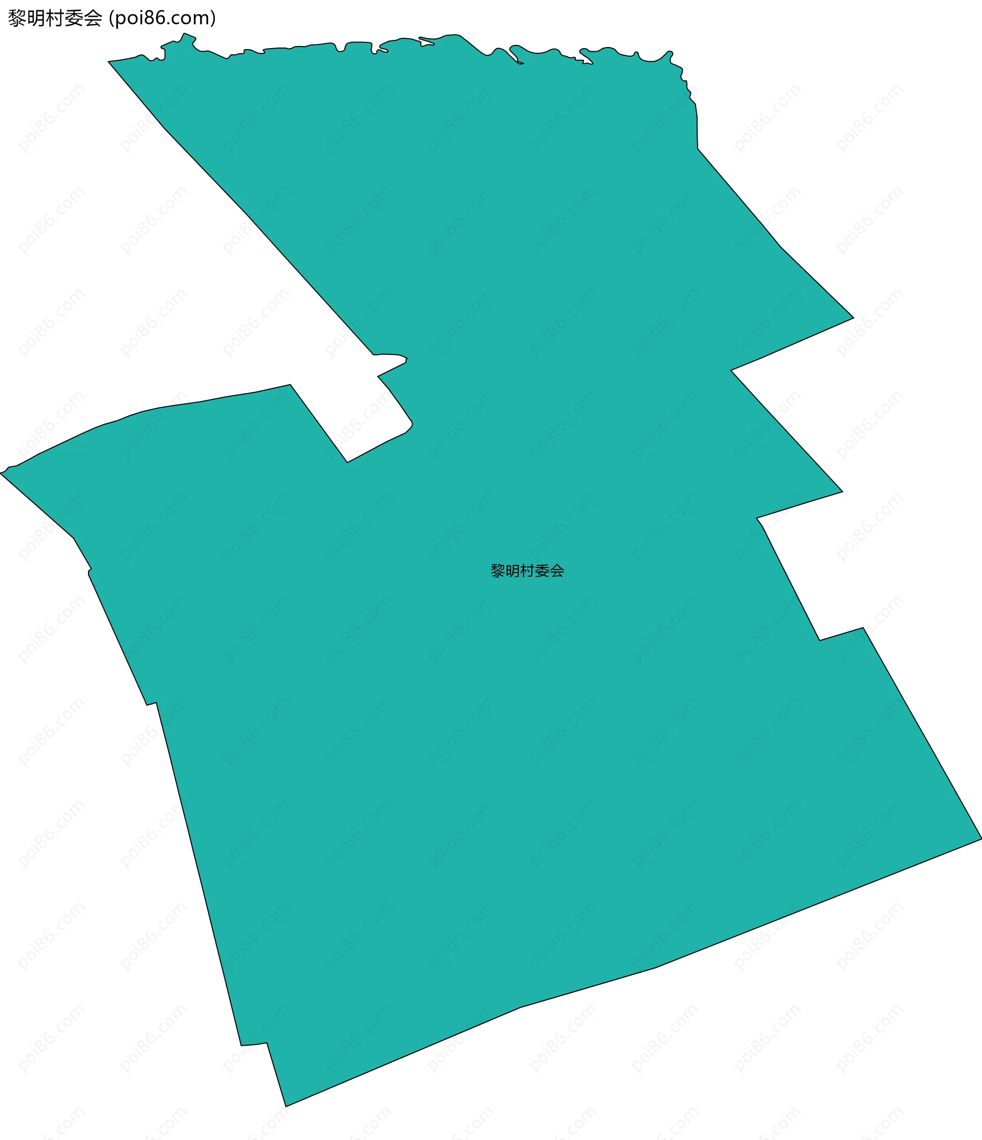 黎明村委会边界地图