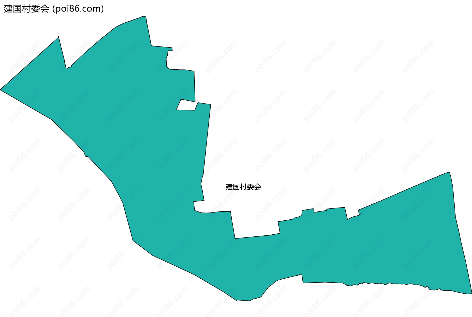 建国村委会边界地图