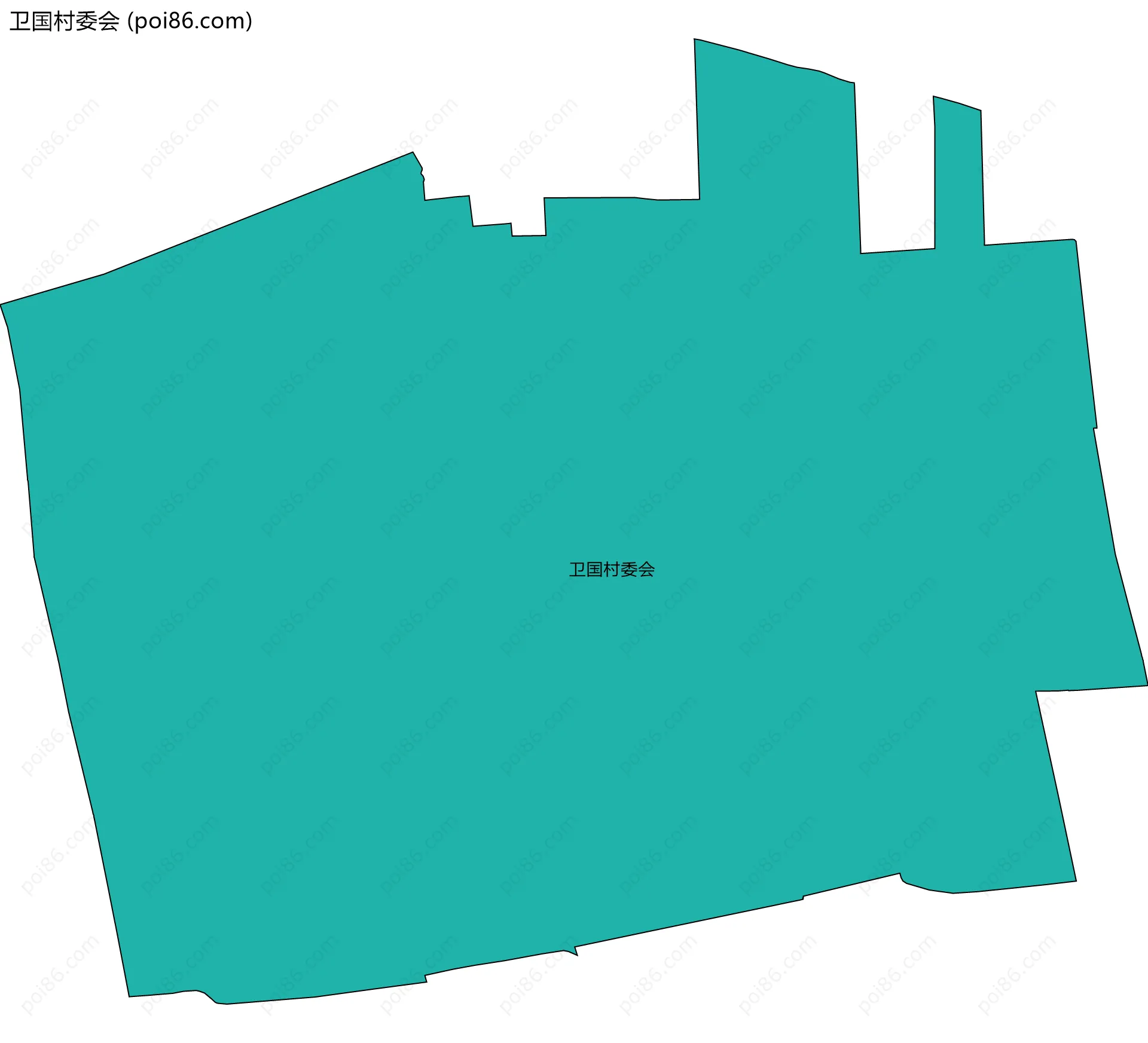 卫国村委会边界地图