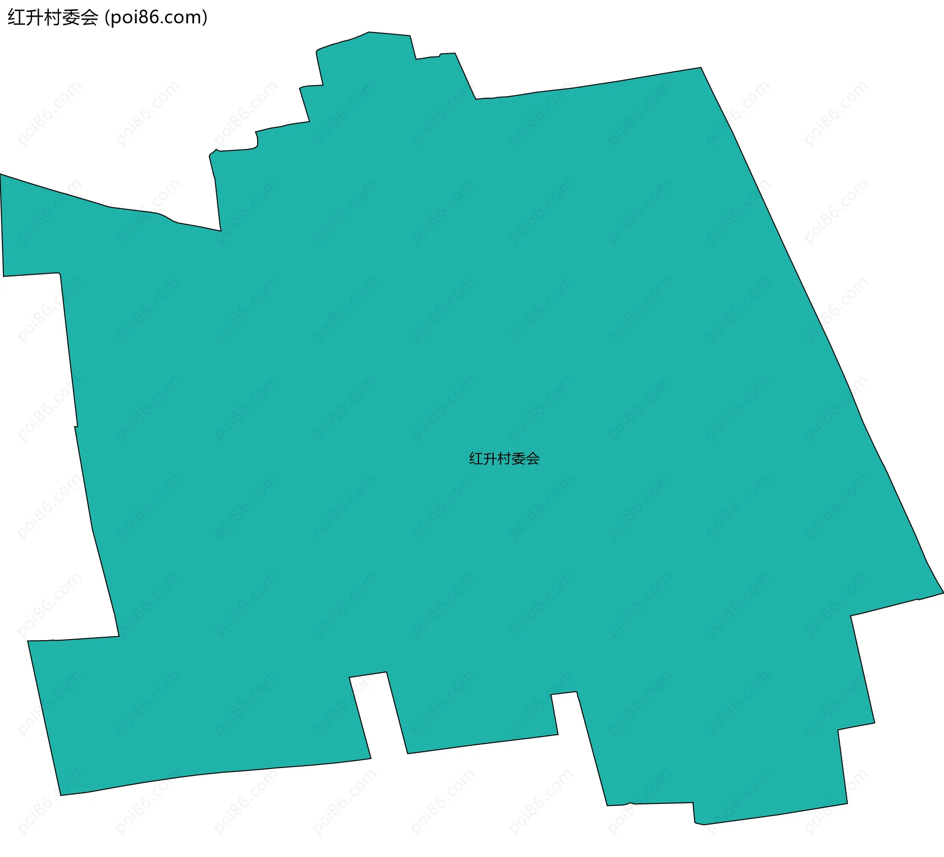 红升村委会边界地图