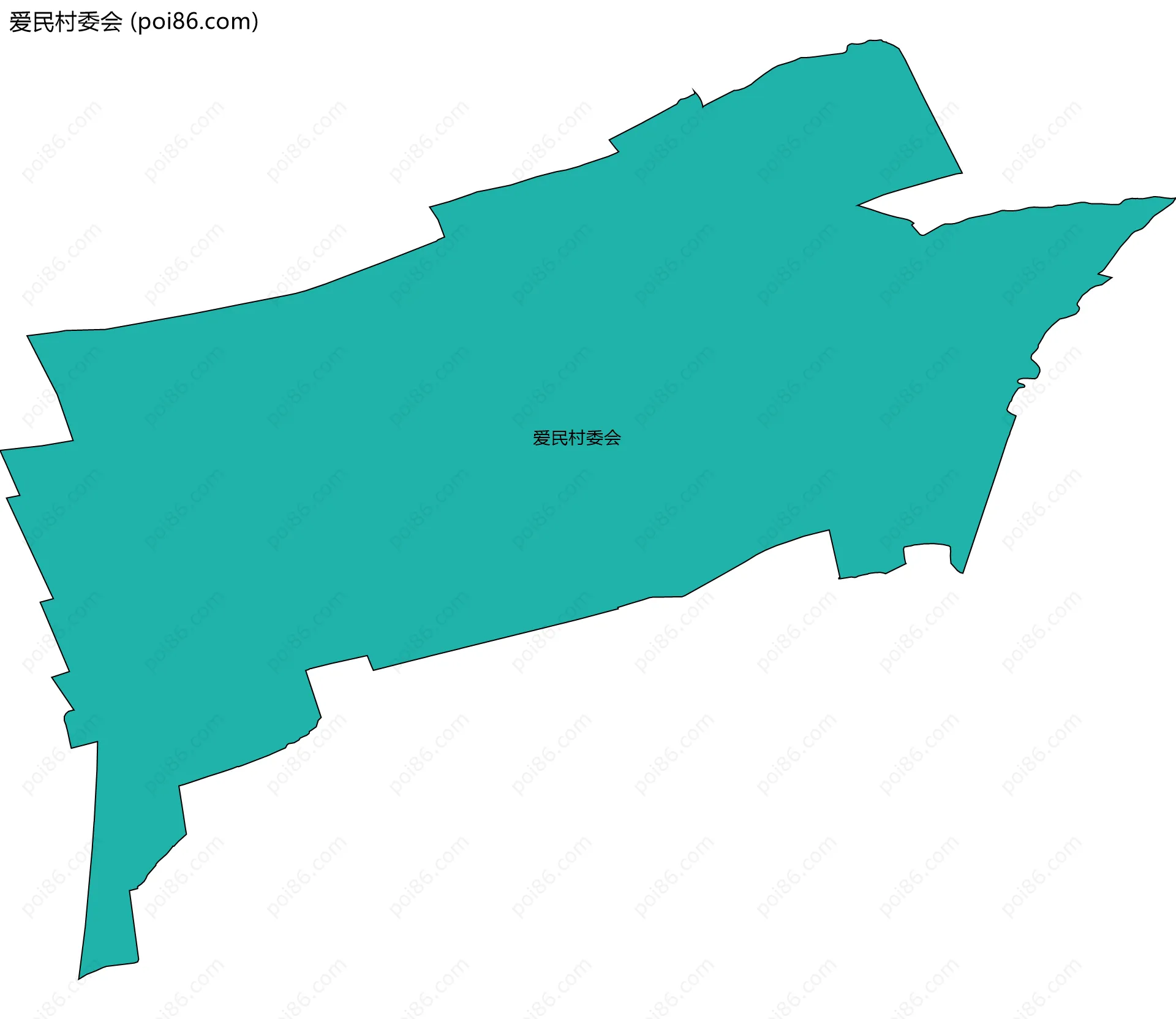 爱民村委会边界地图