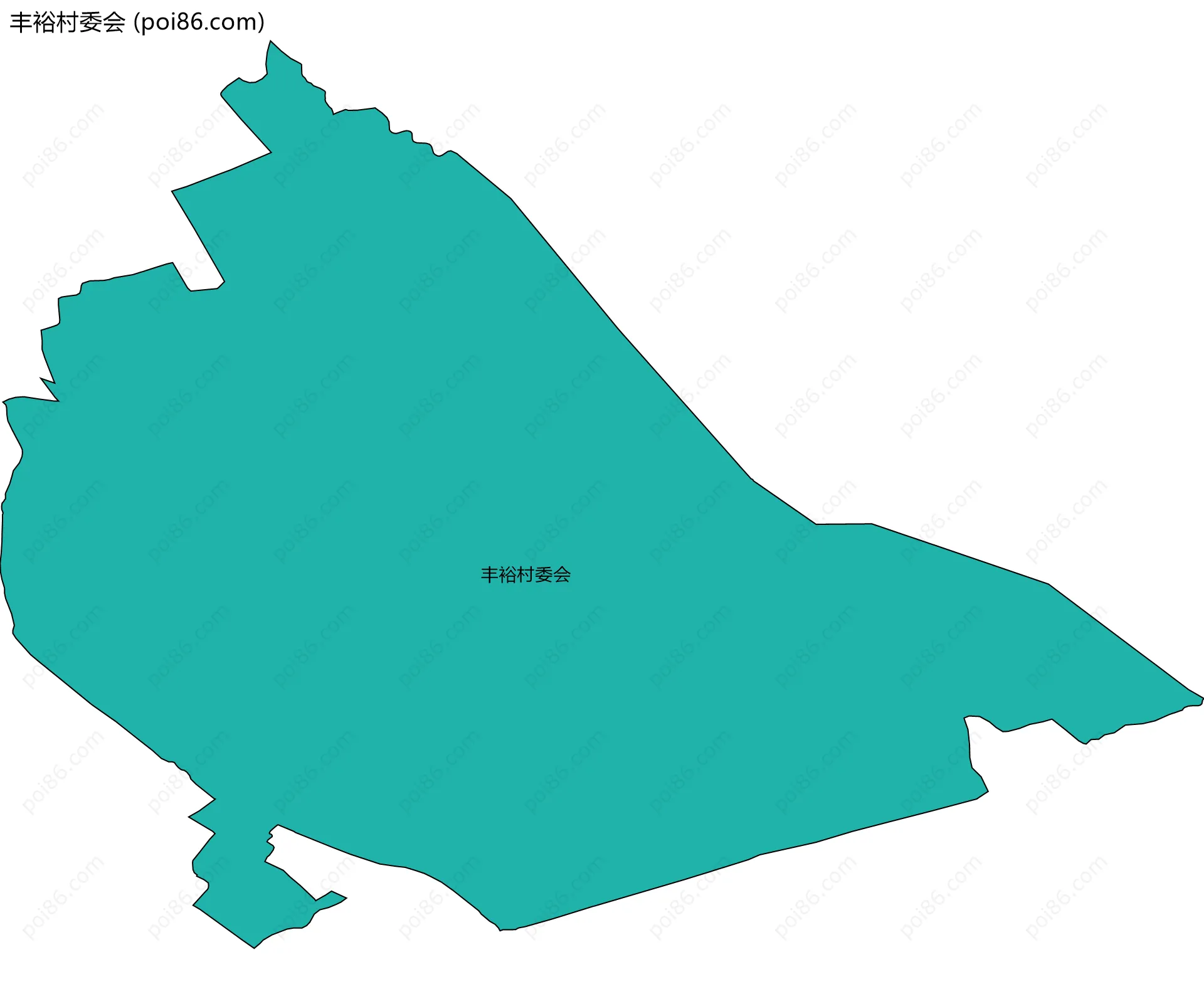 丰裕村委会边界地图
