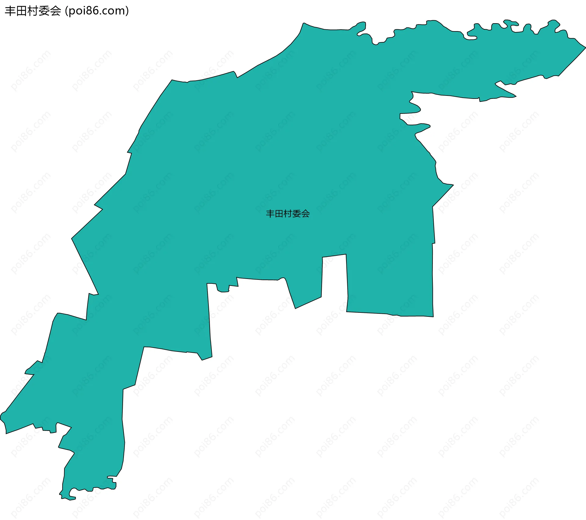 丰田村委会边界地图