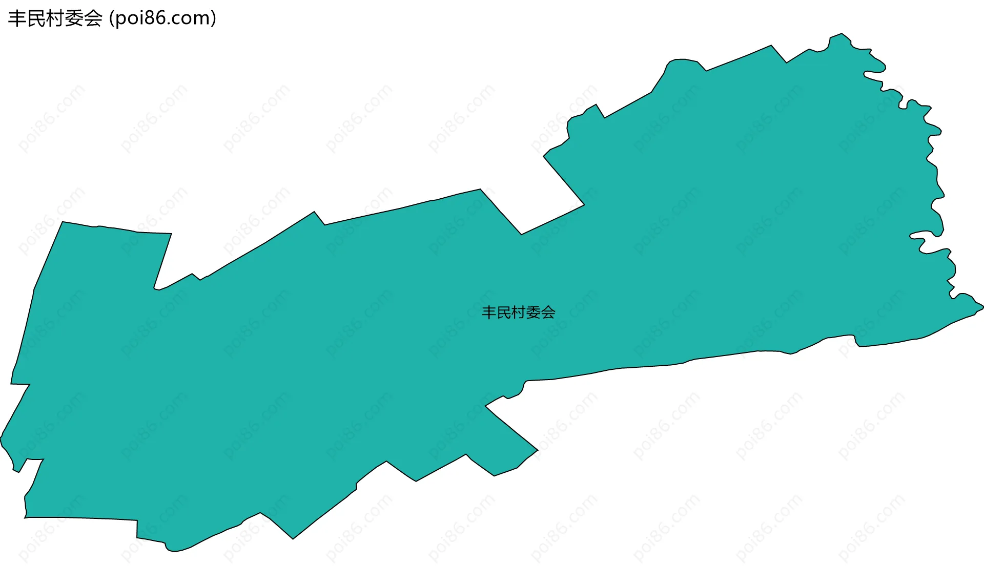 丰民村委会边界地图