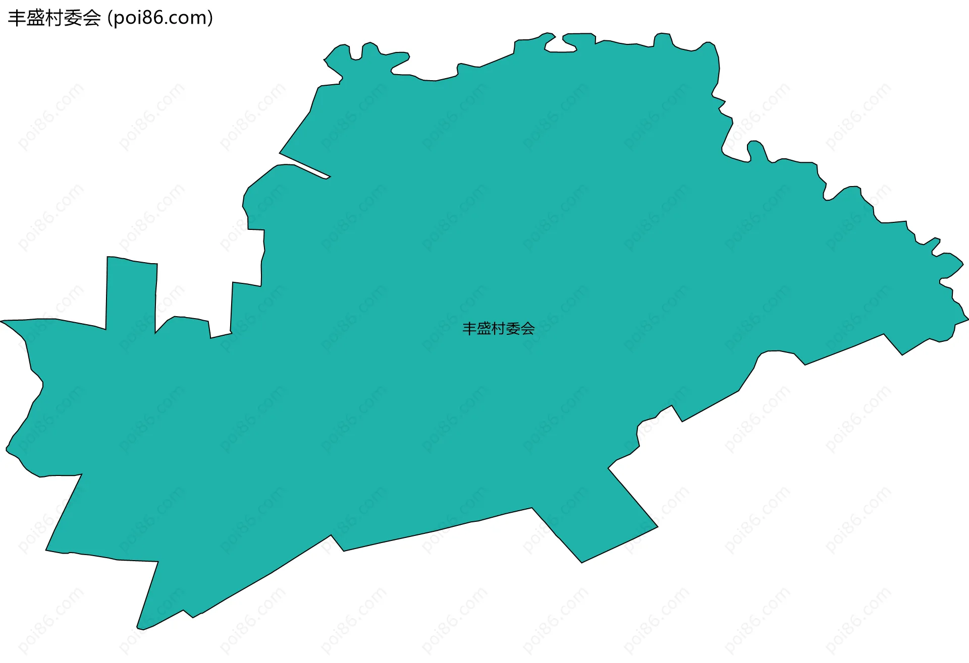 丰盛村委会边界地图