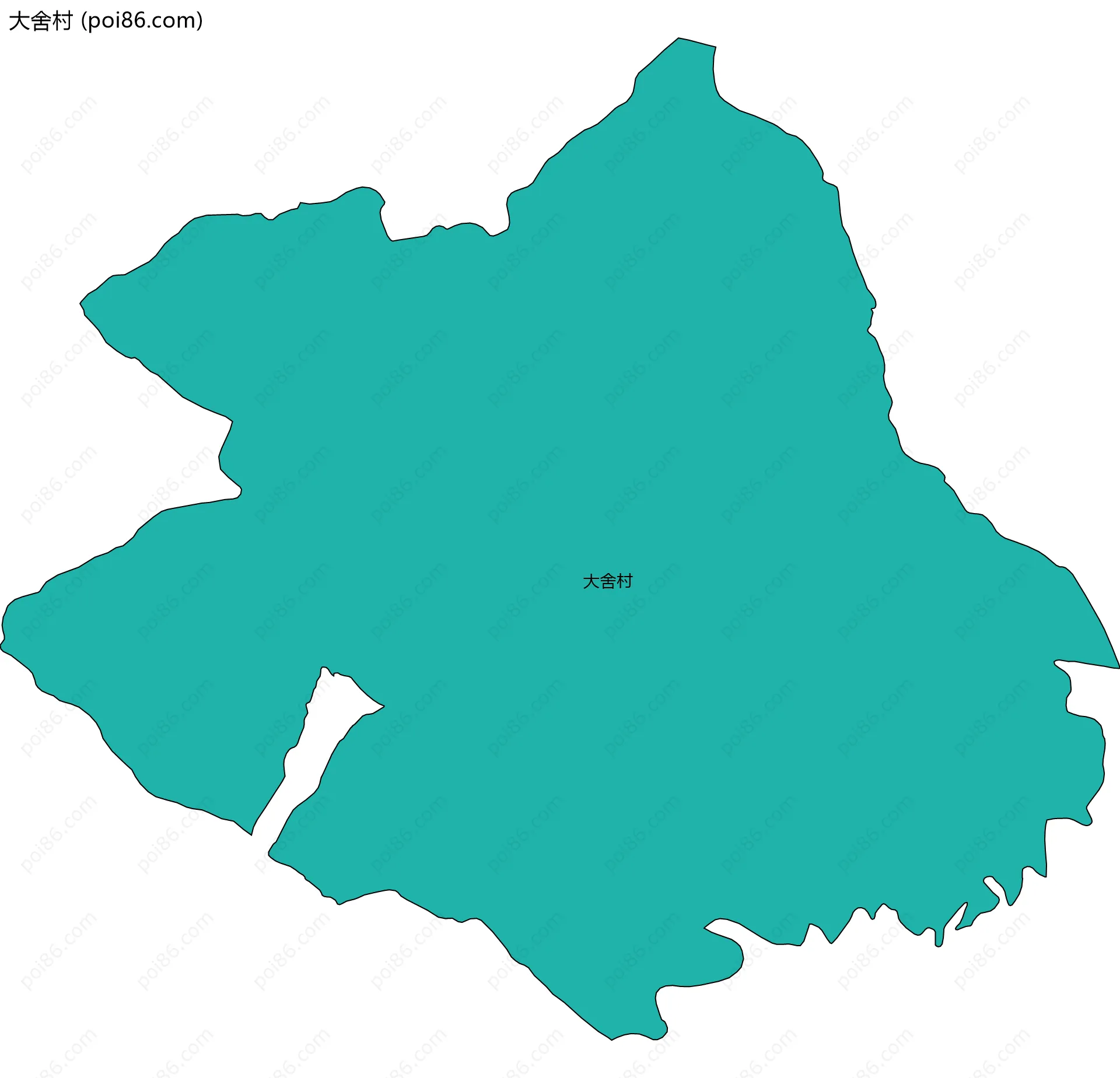 大舍村边界地图