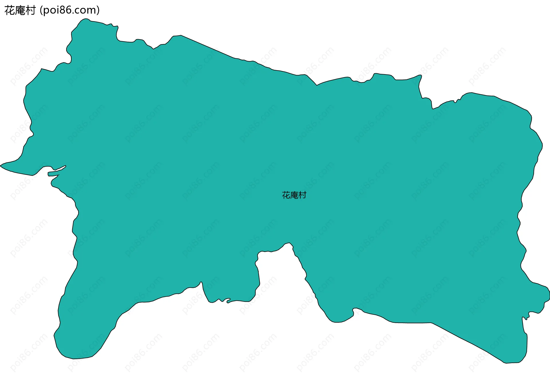 花庵村边界地图