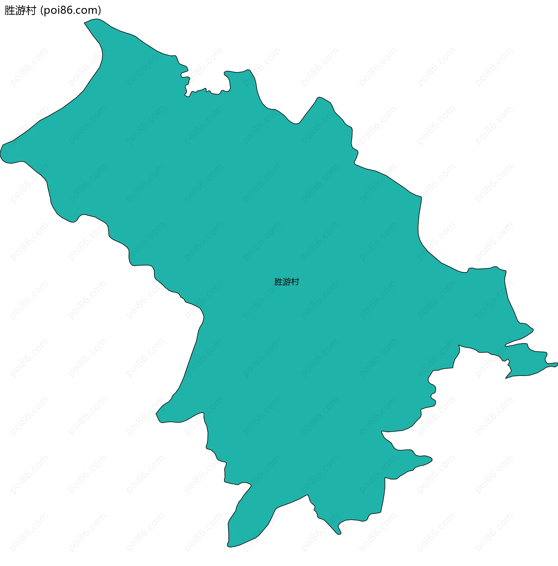 胜游村边界地图