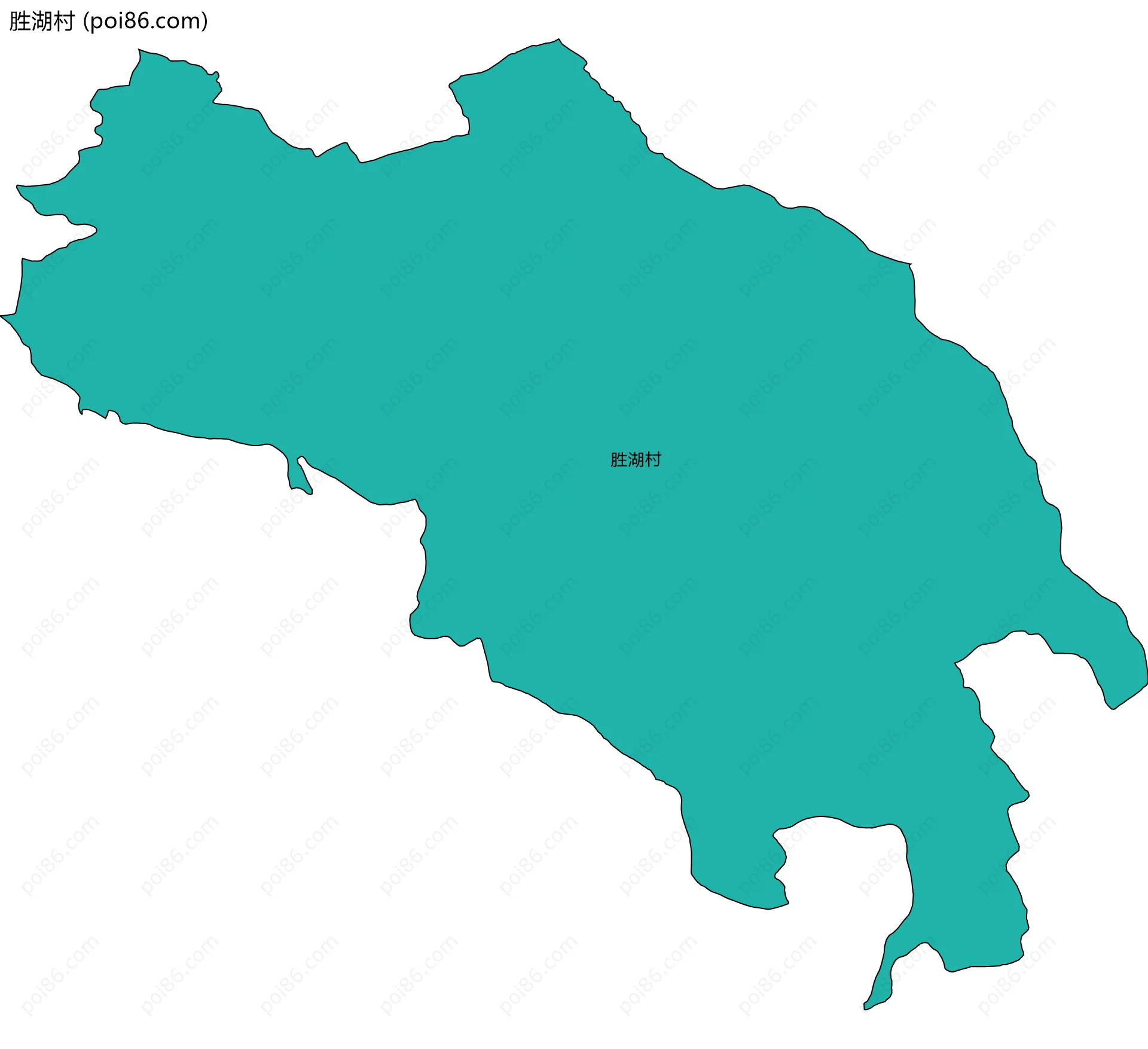 胜湖村边界地图