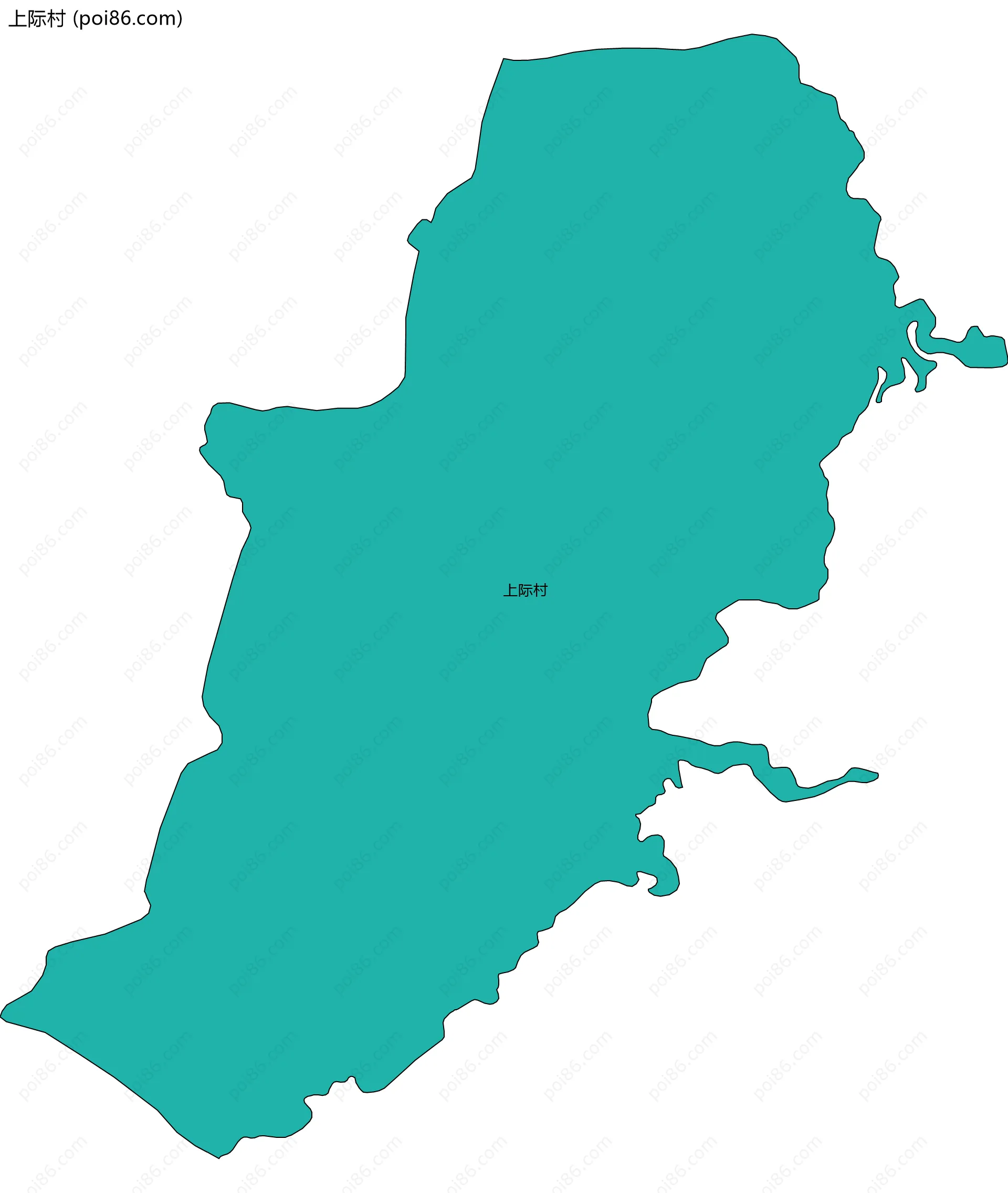 上际村边界地图