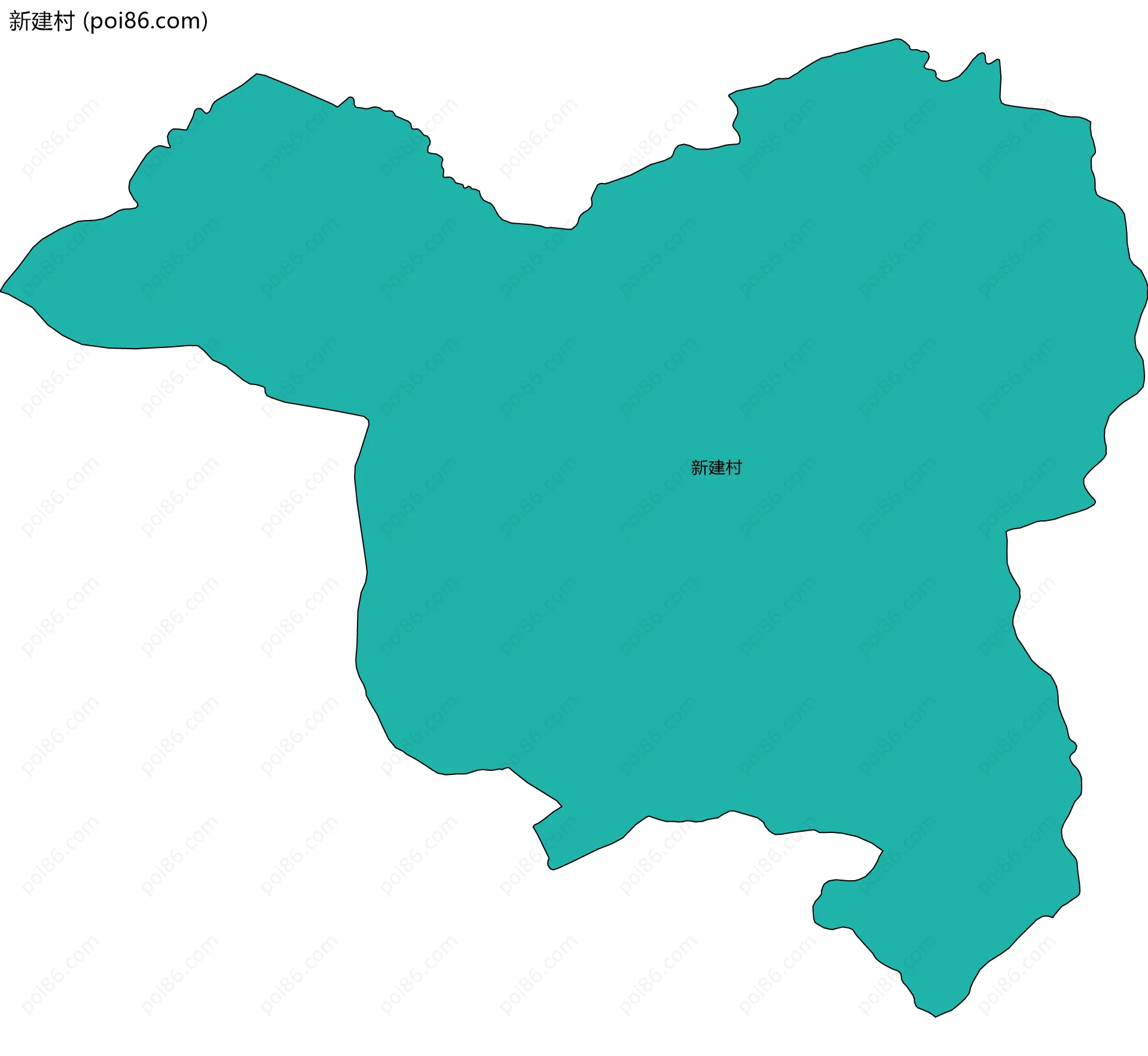 新建村边界地图