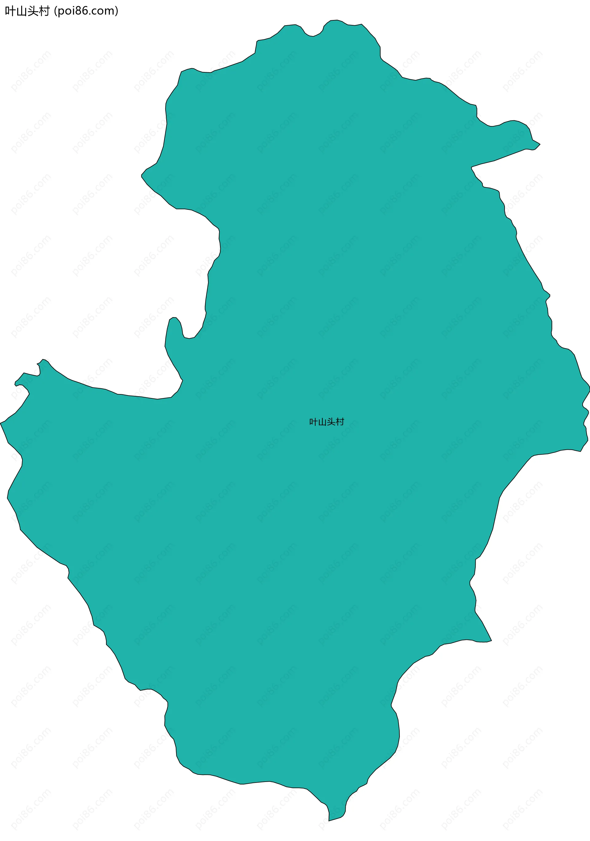 叶山头村边界地图