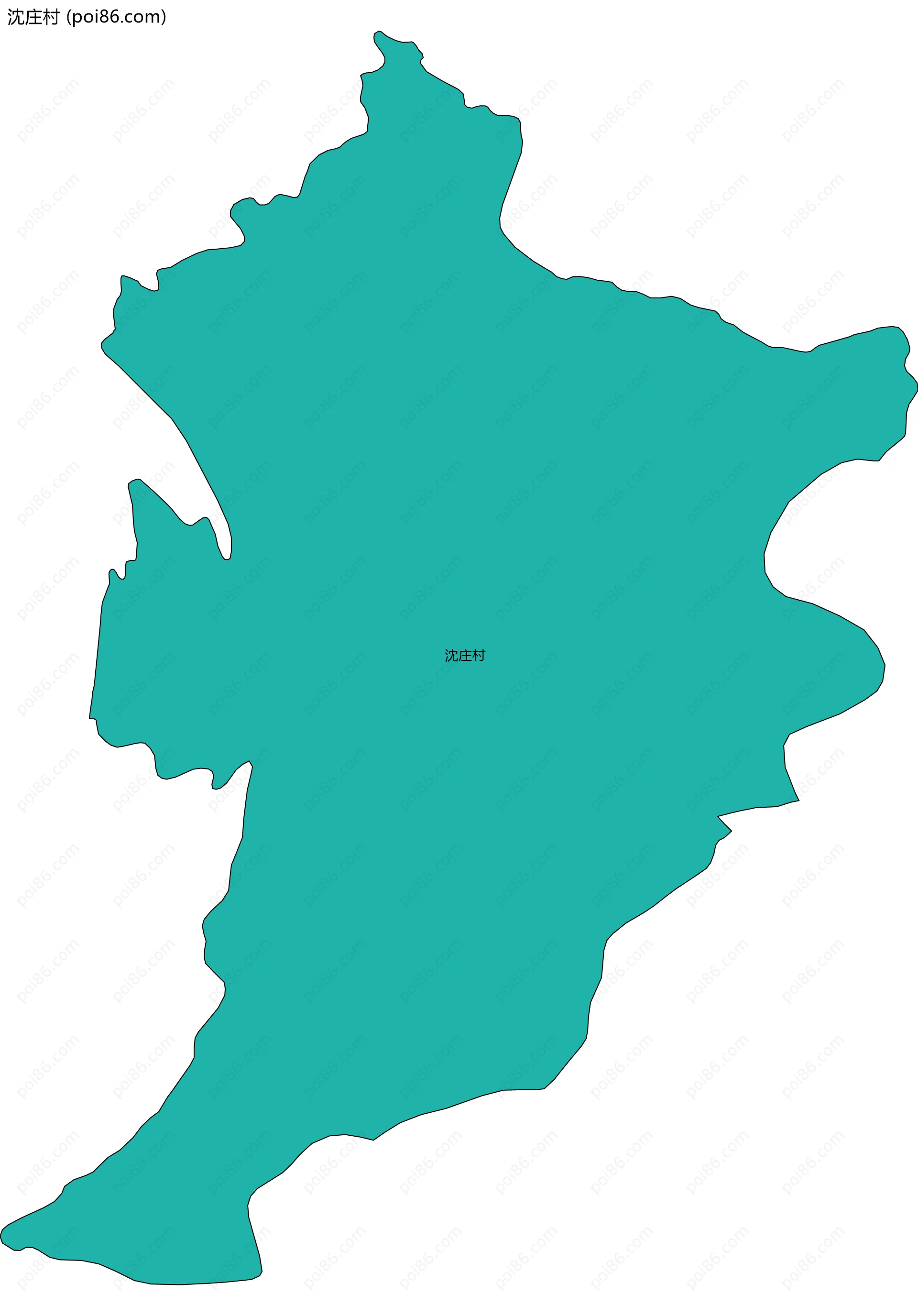 沈庄村边界地图