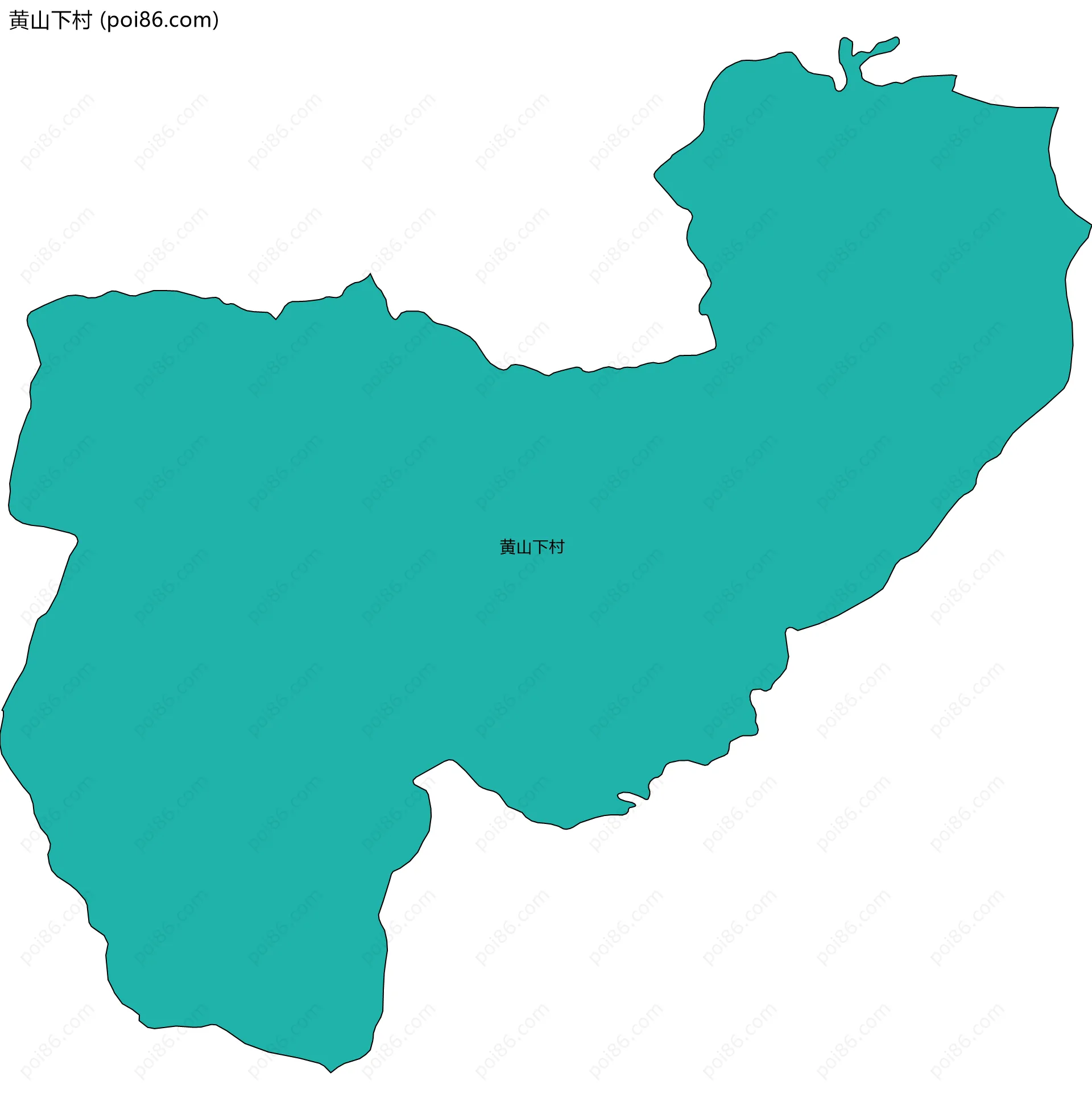 黄山下村边界地图