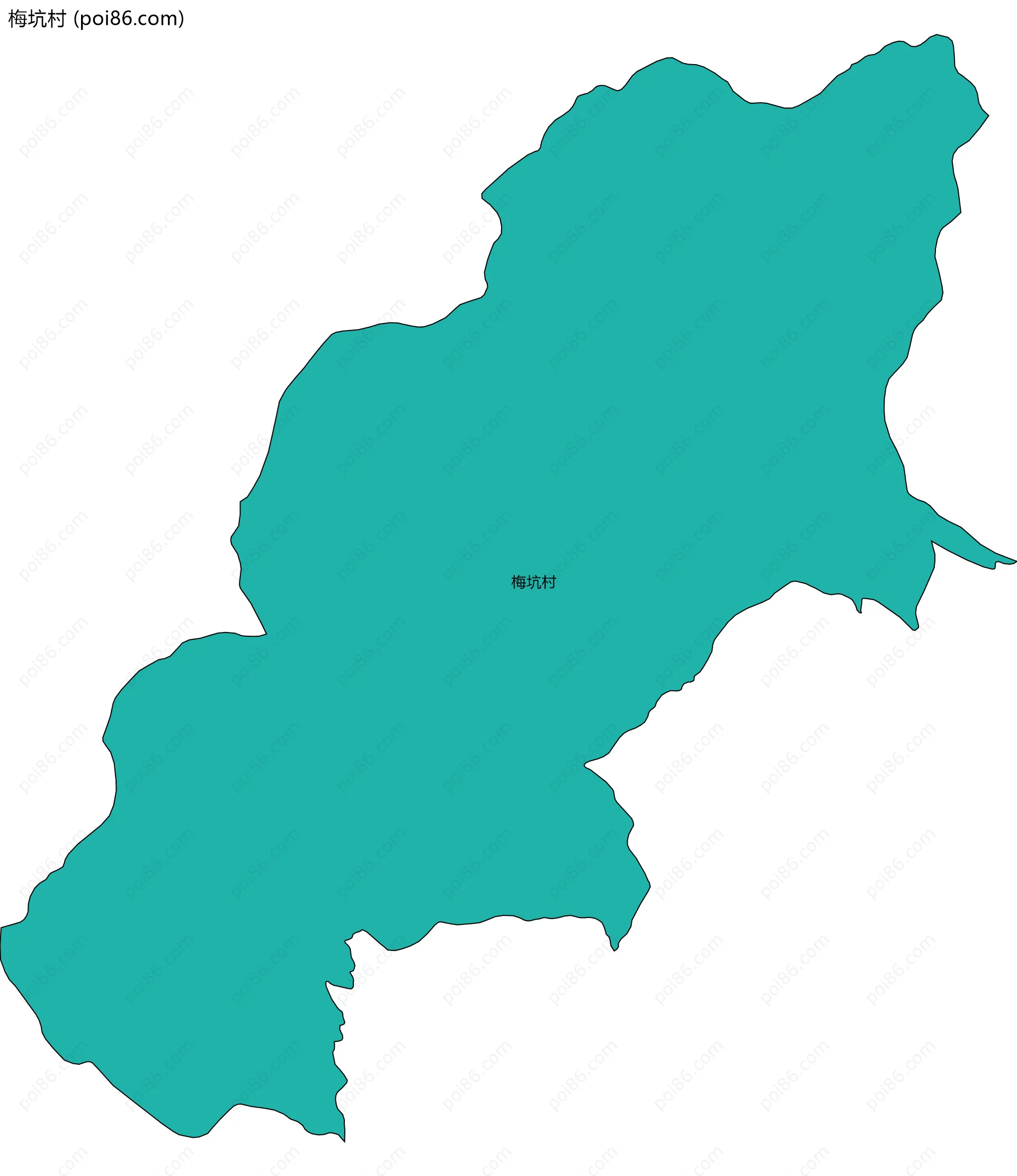 梅坑村边界地图