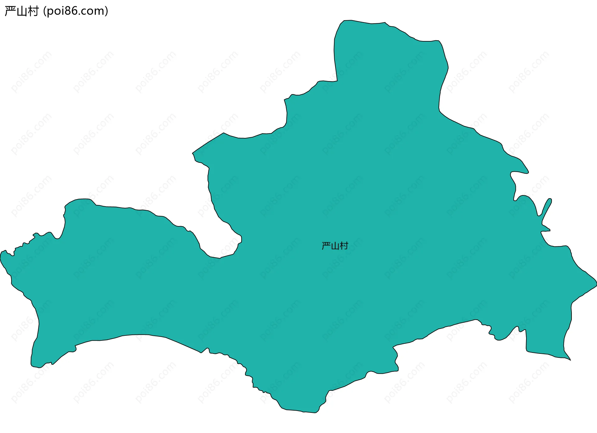 严山村边界地图