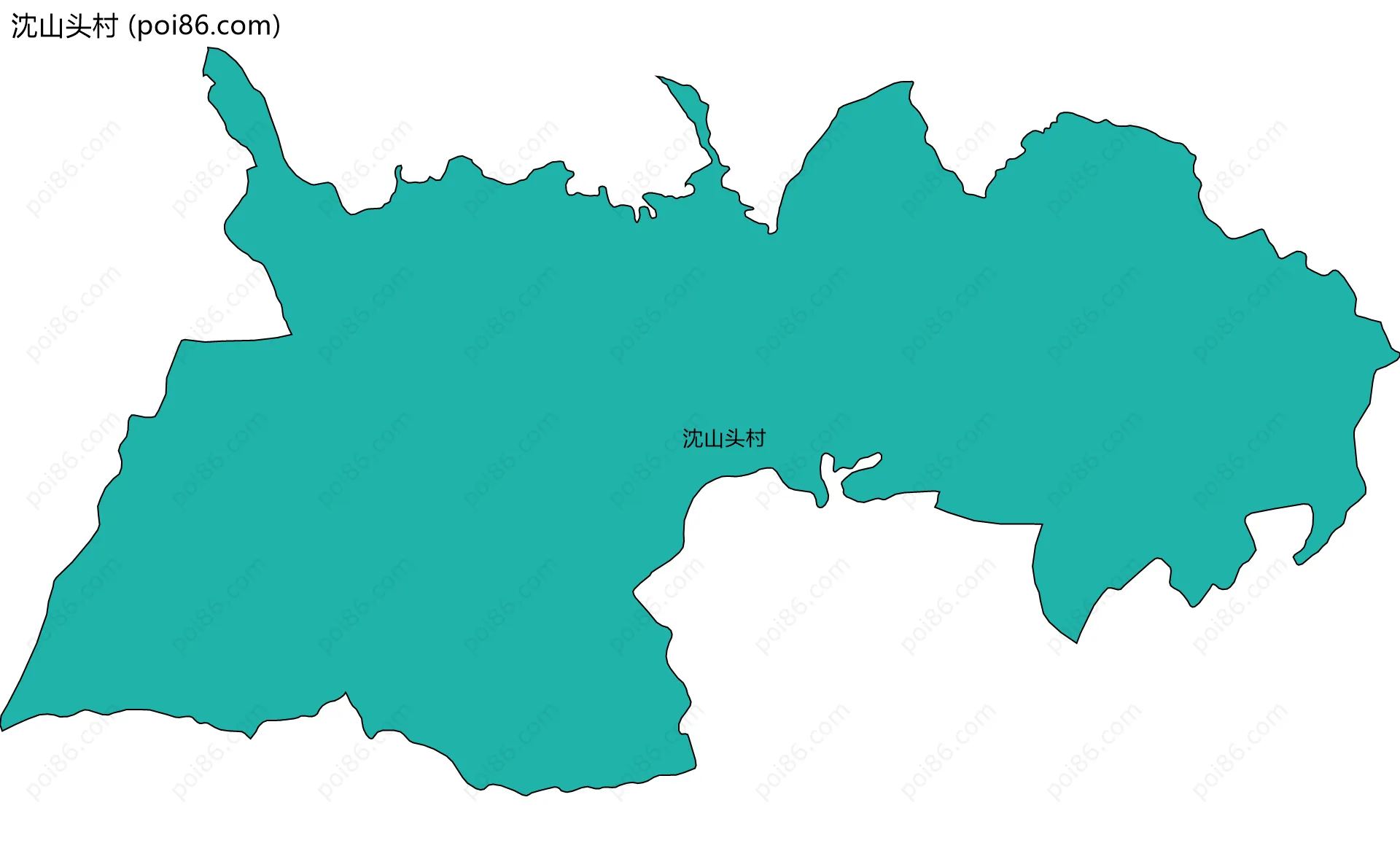 沈山头村边界地图
