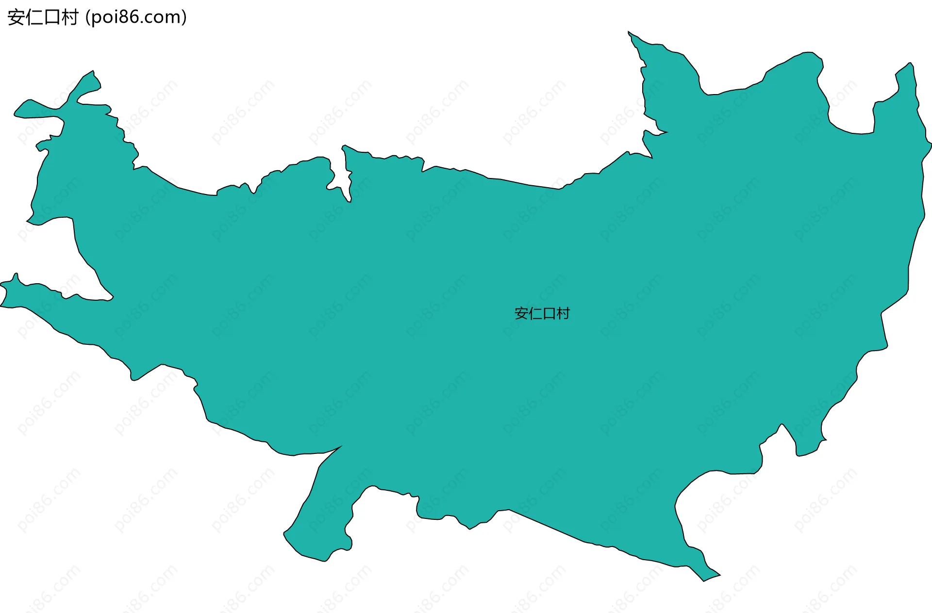 安仁口村边界地图