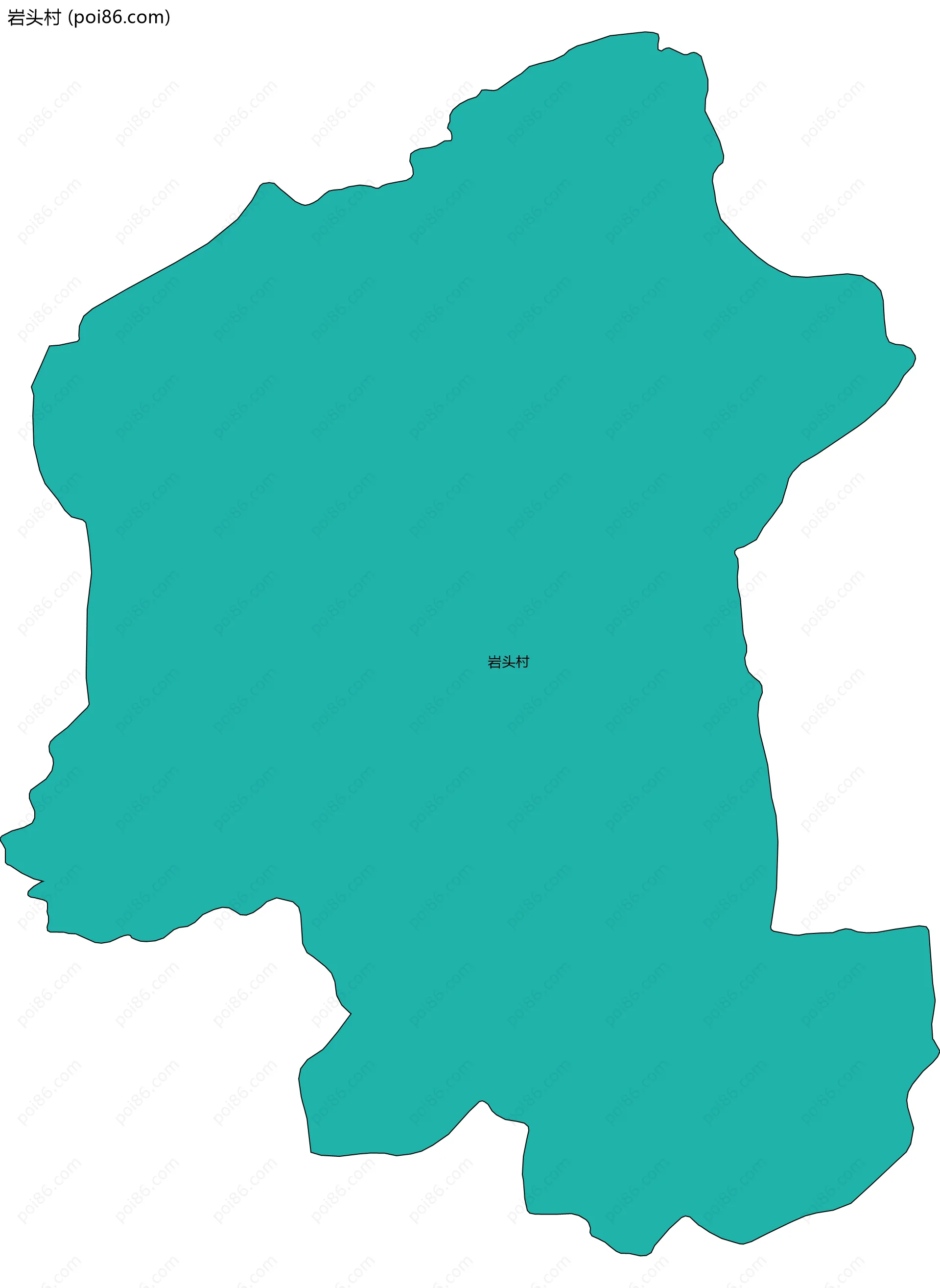 岩头村边界地图