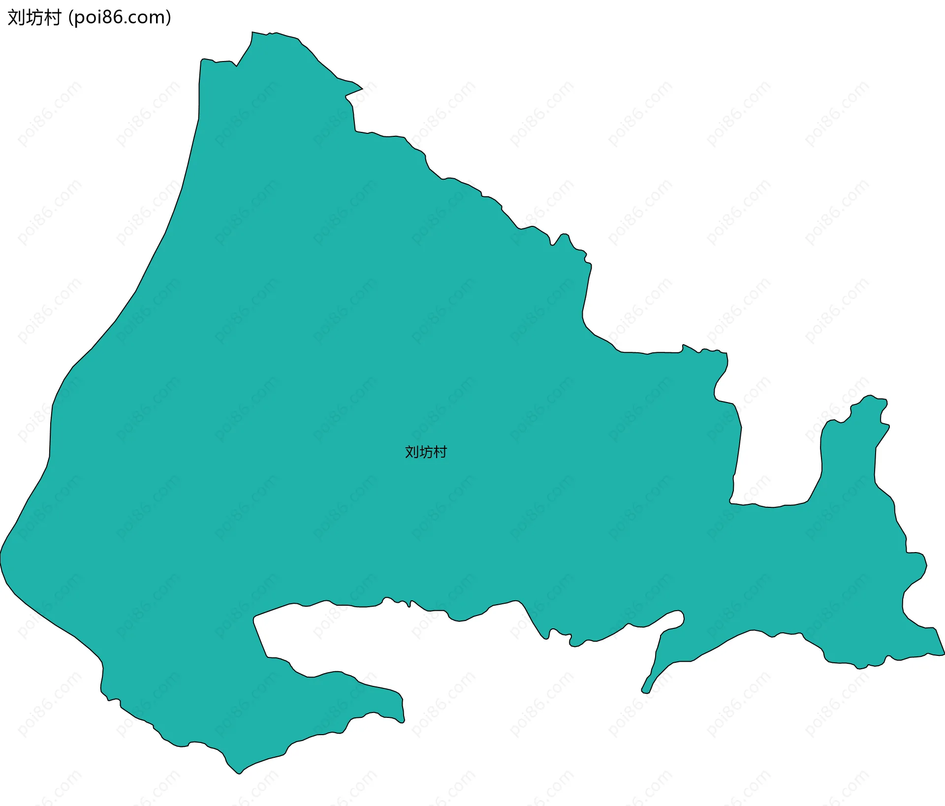 刘坊村边界地图