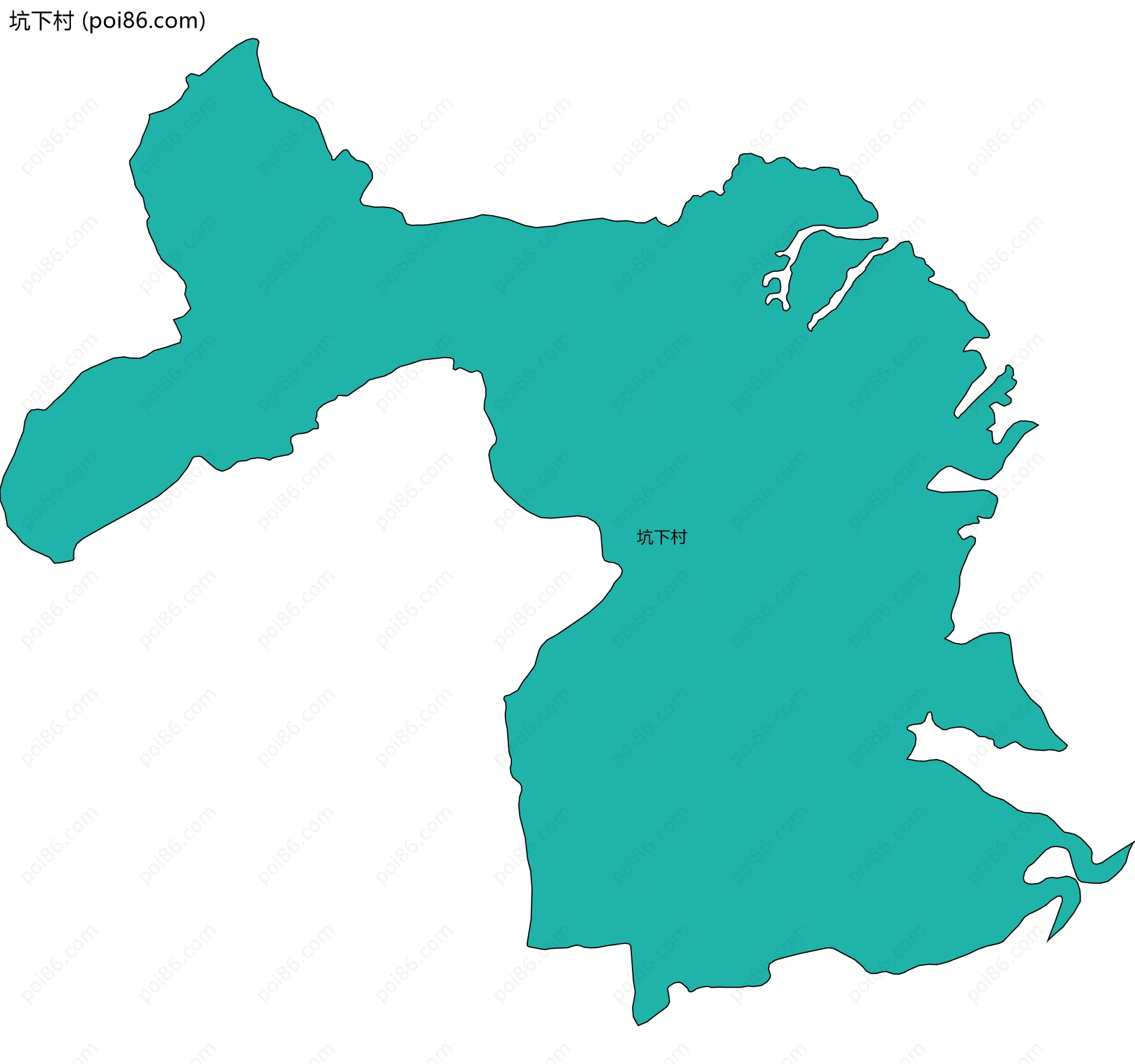 坑下村边界地图