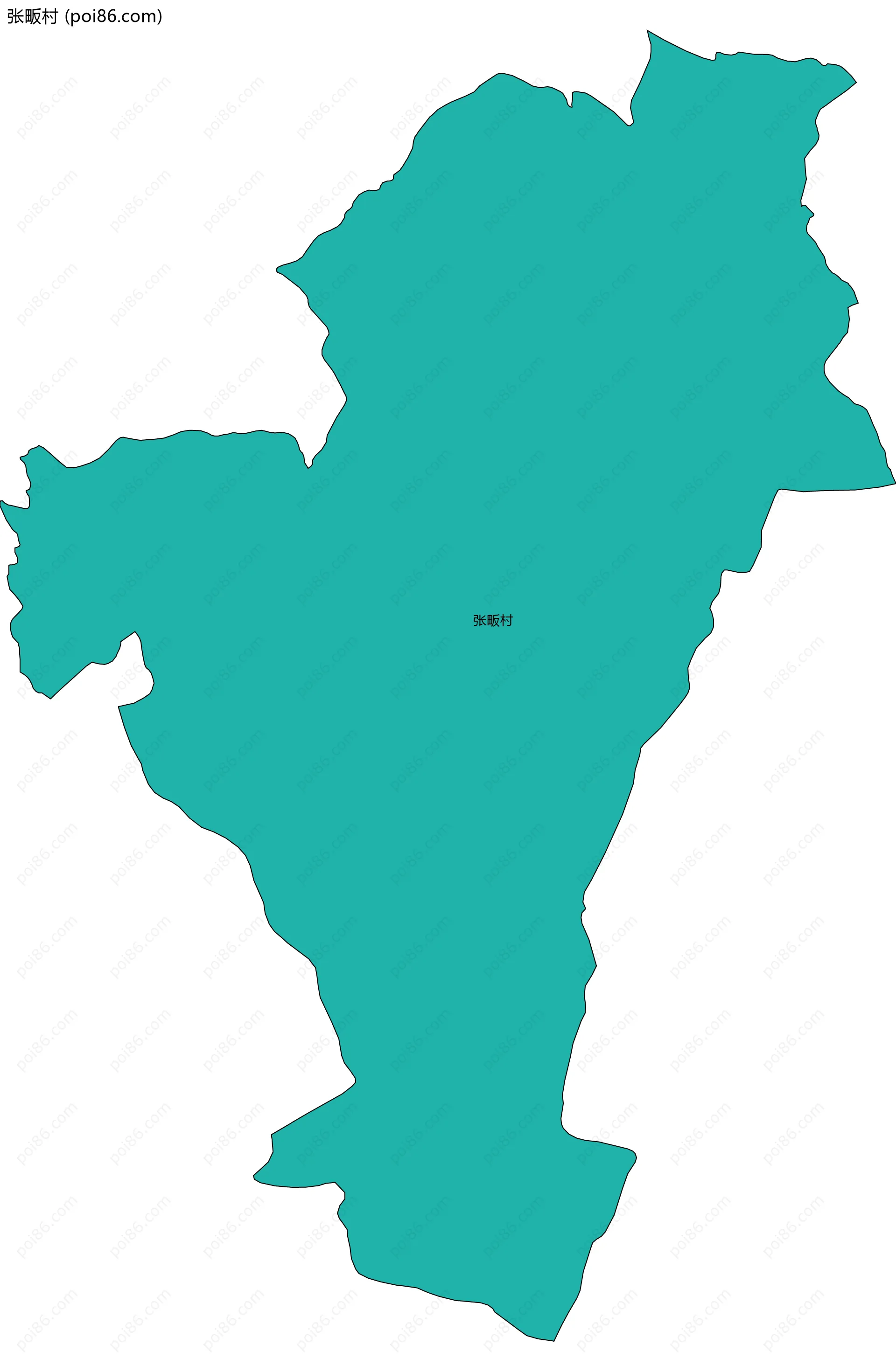 张畈村边界地图