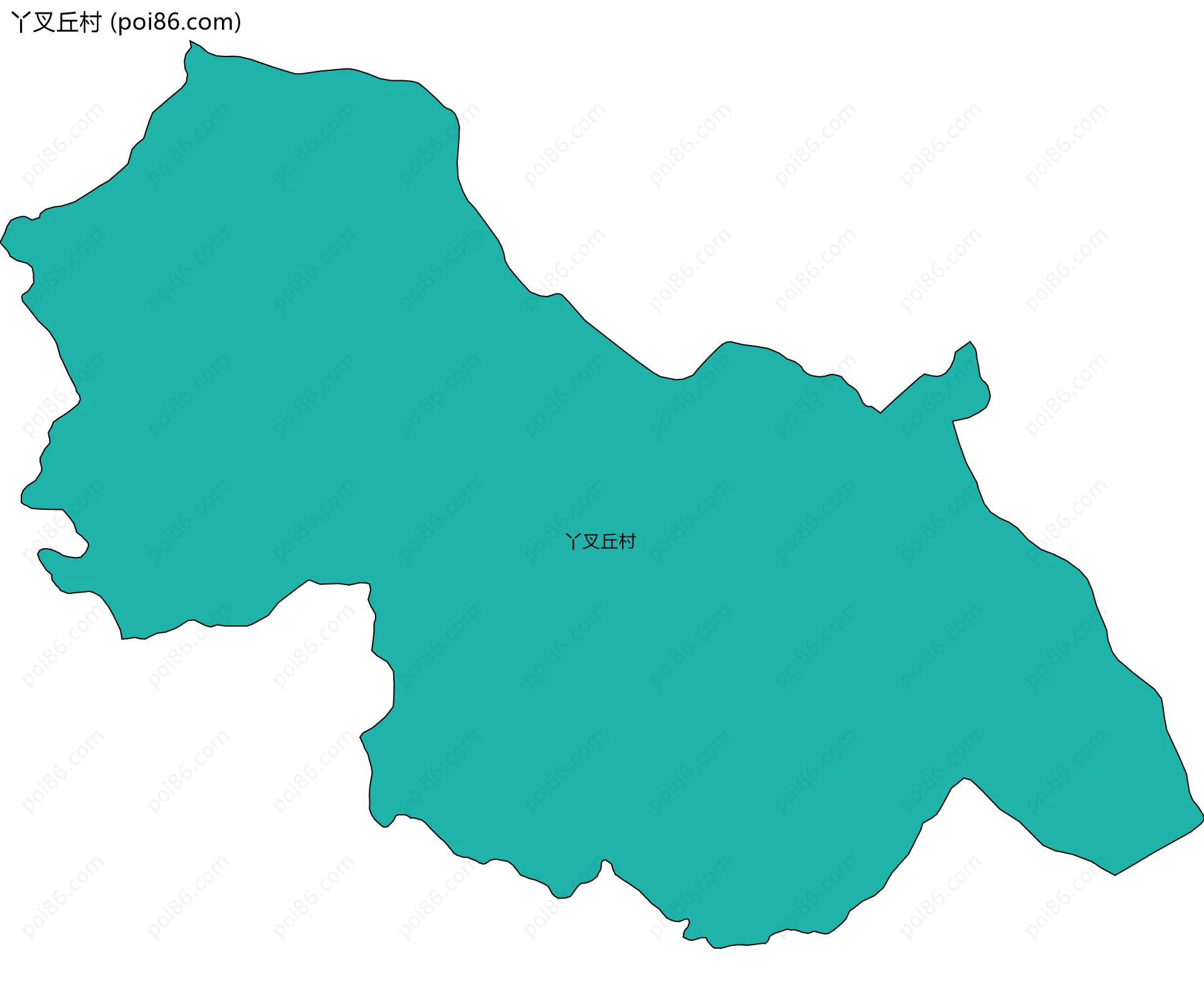 丫叉丘村边界地图