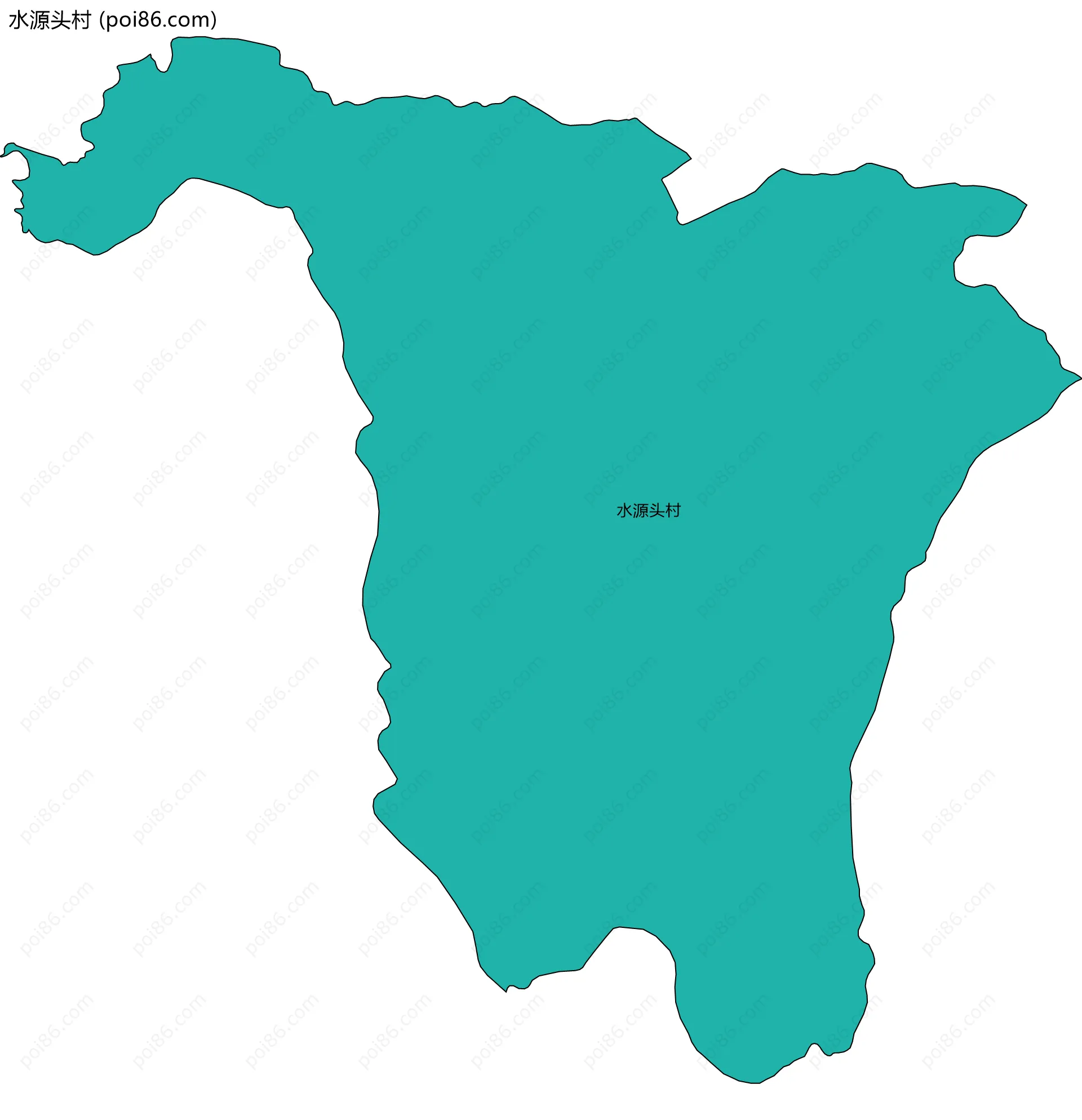 水源头村边界地图