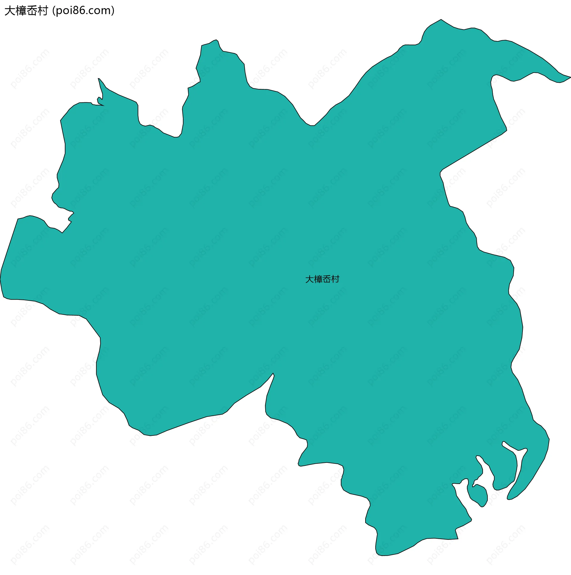 大樟岙村边界地图