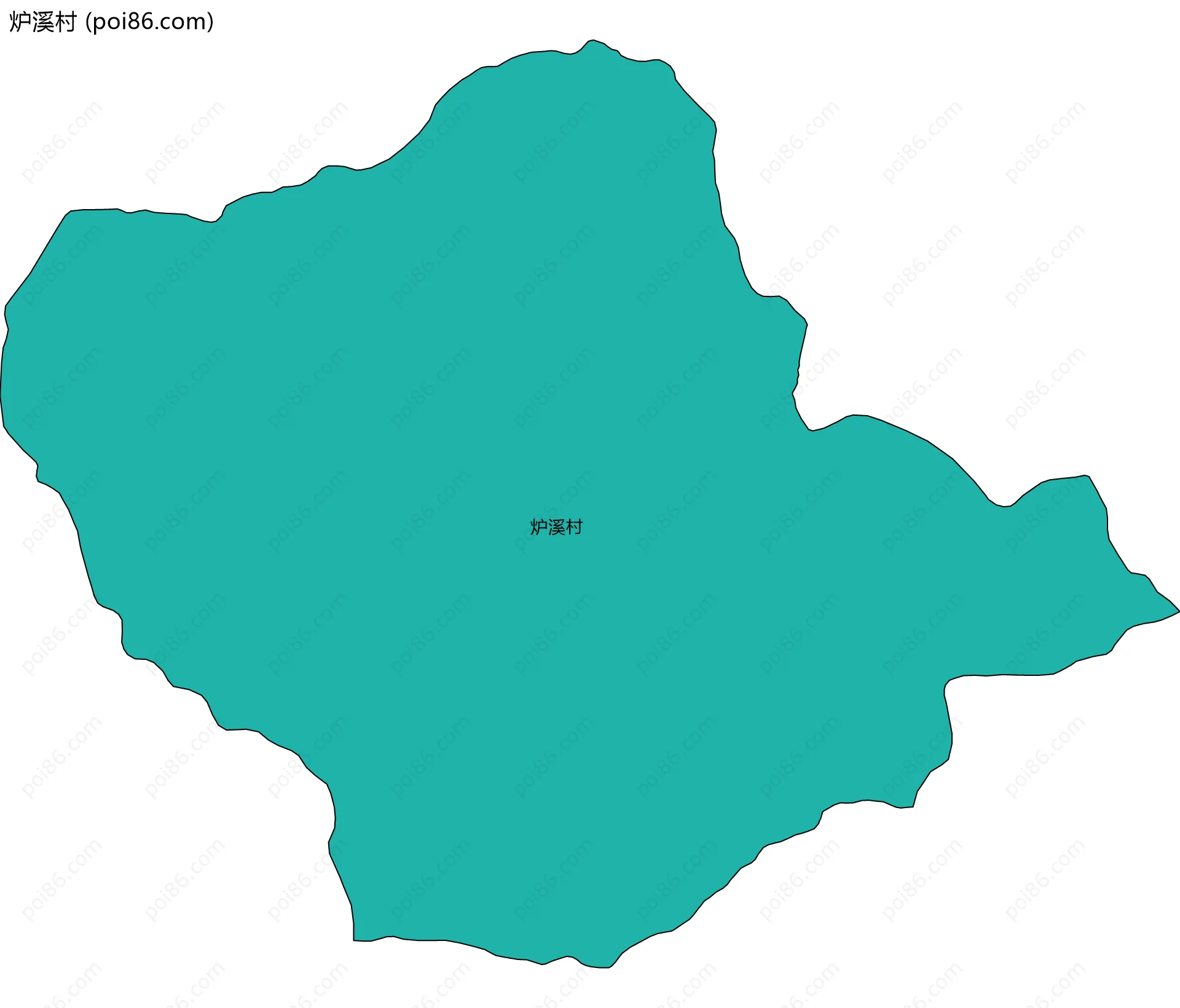 炉溪村边界地图