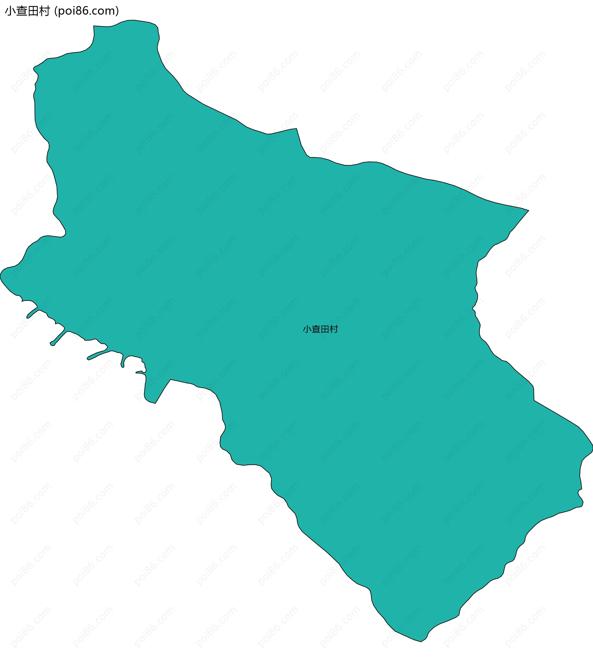 小查田村边界地图