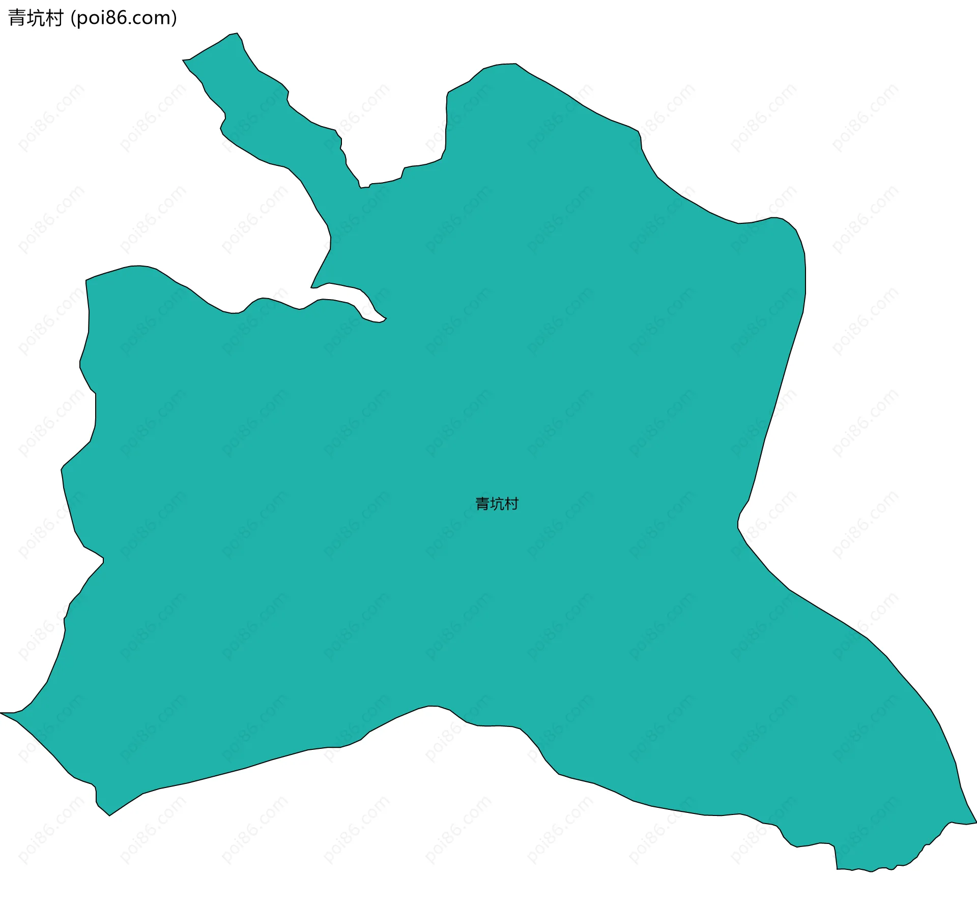 青坑村边界地图