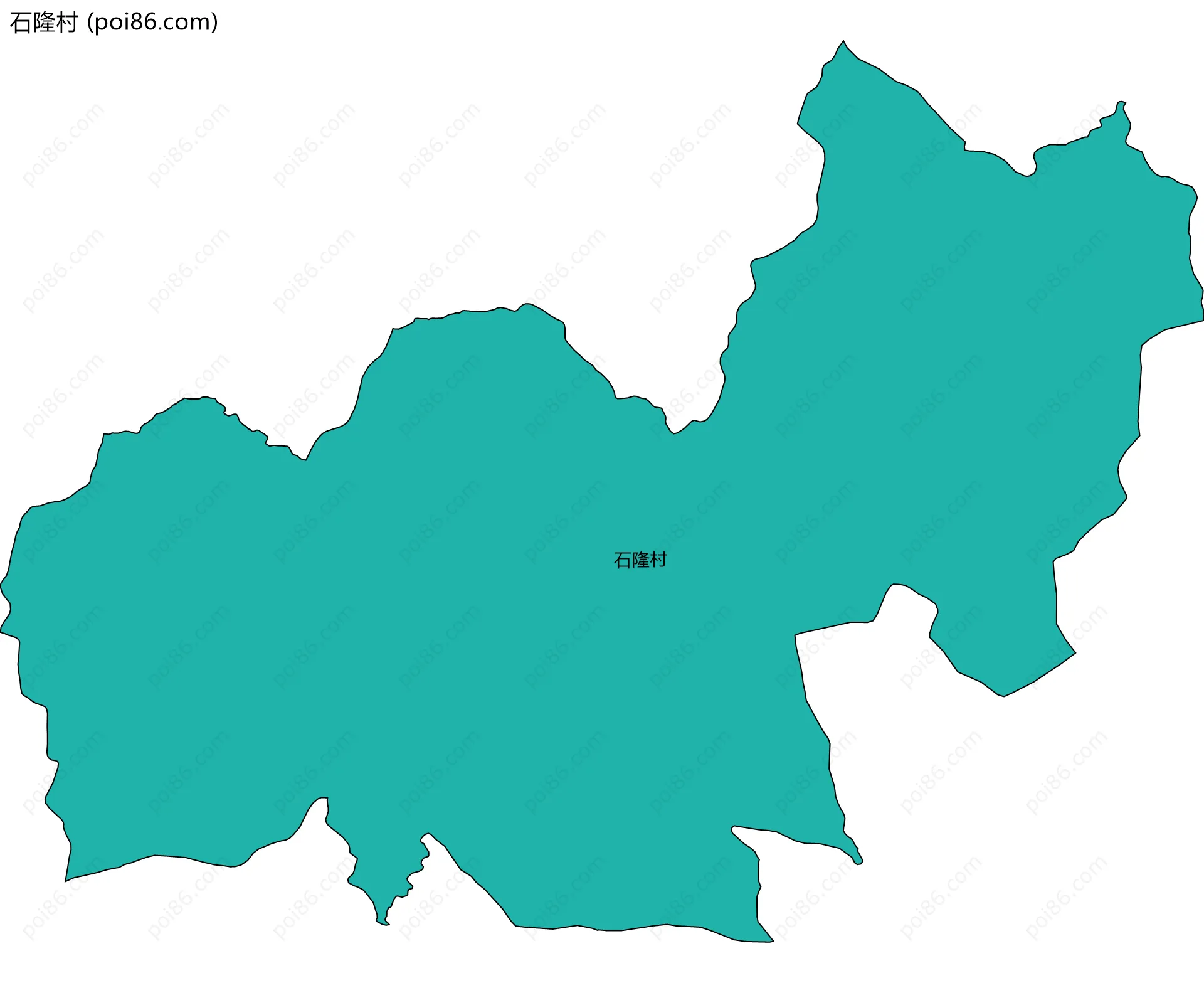 石隆村边界地图